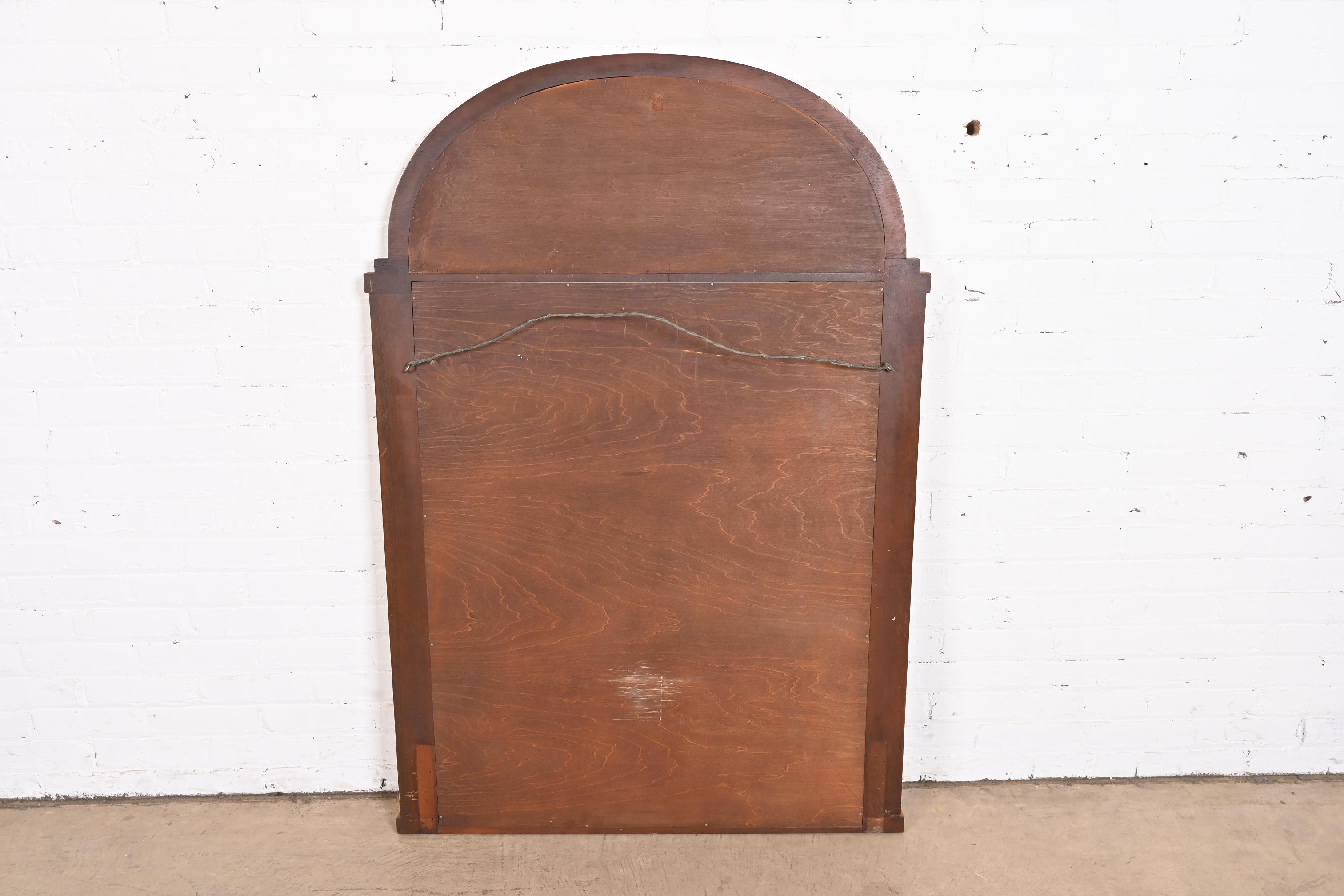 Grosfeld House Hollywood Regency Mahogany Framed Wall Mirror, Circa 1940s - Image 8