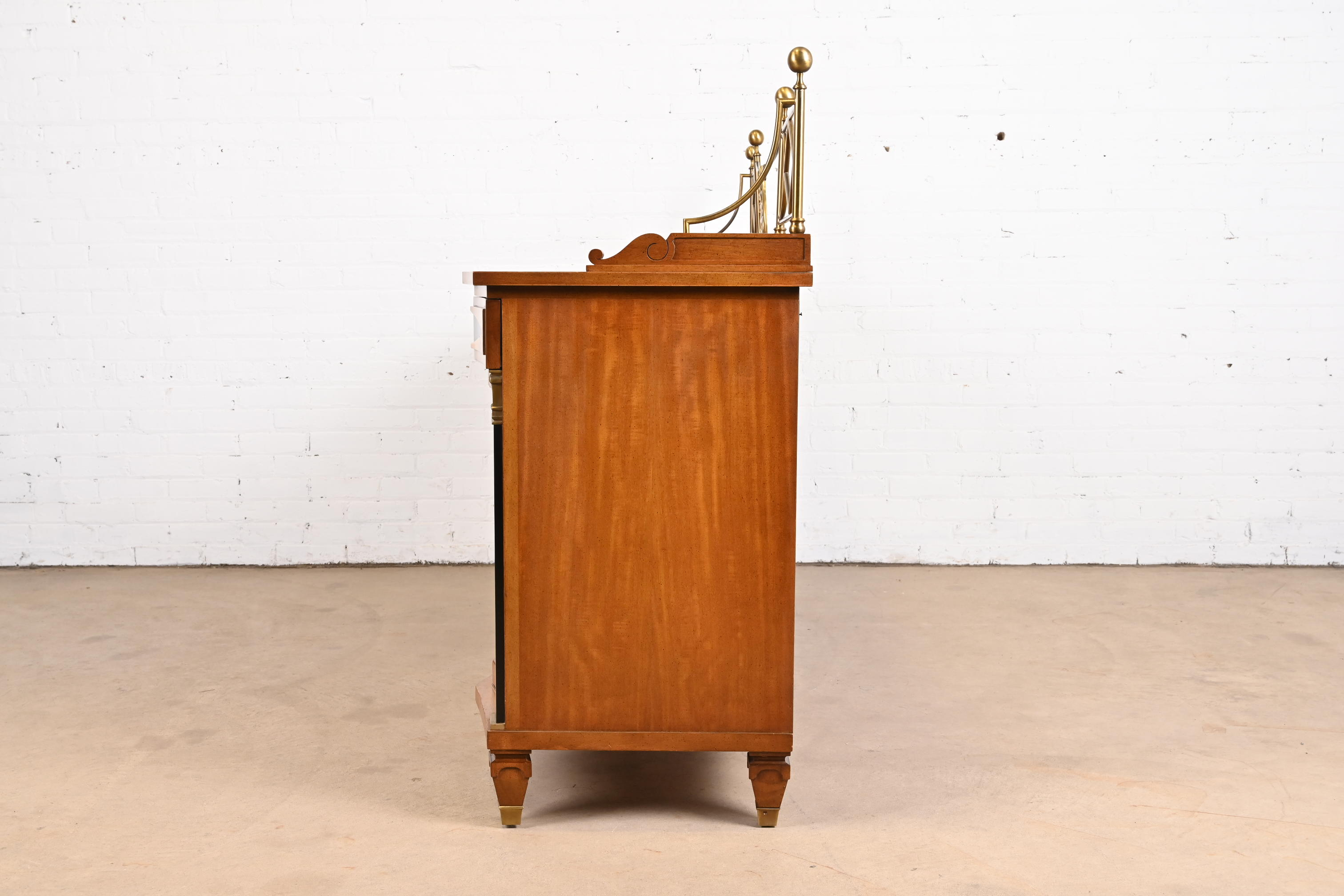 Grosfeld House Hollywood Regency Mahogany Sideboard or Bar Cabinet - Image 12