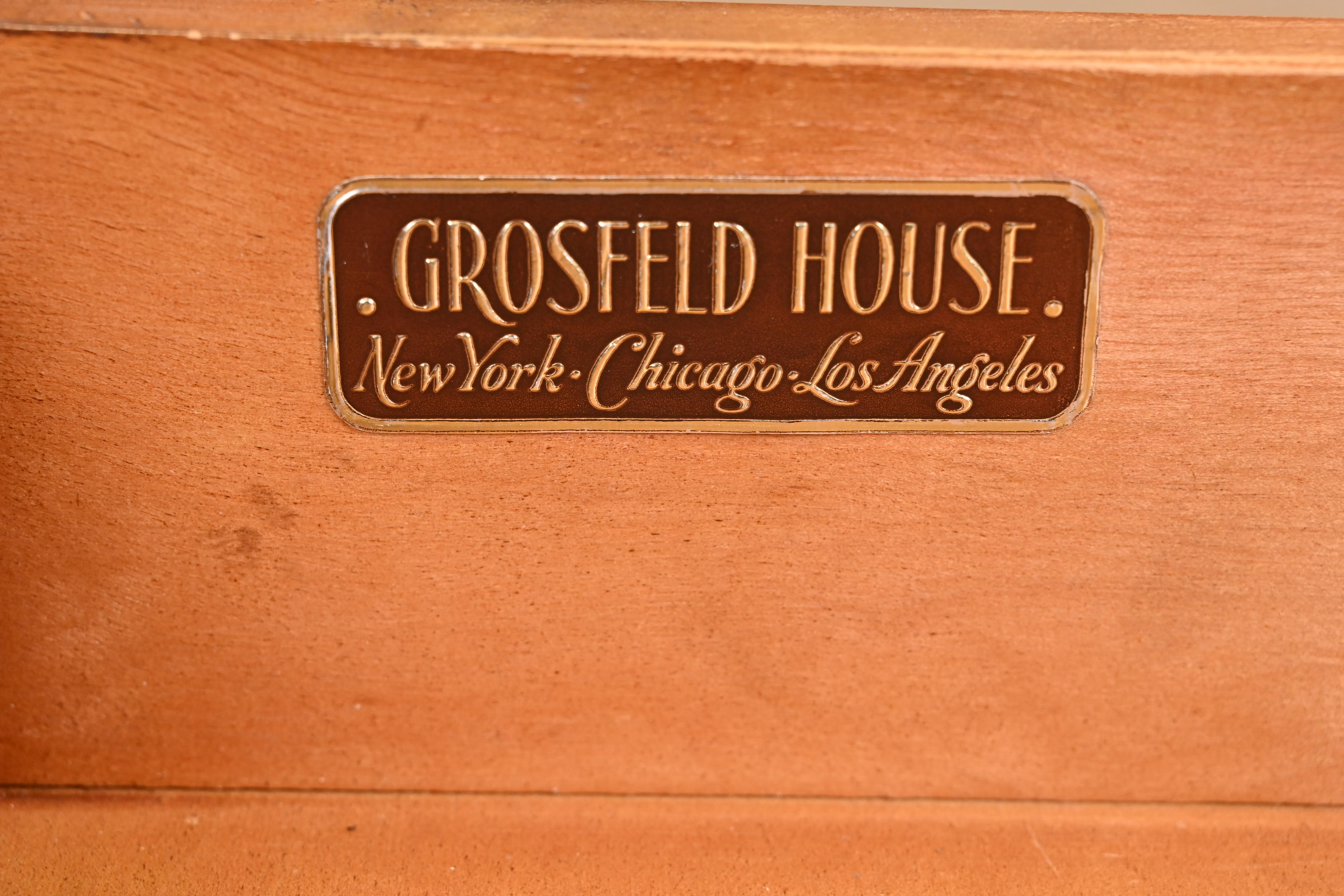 Grosfeld House Hollywood Regency Mahogany Sideboard or Bar Cabinet - Image 8
