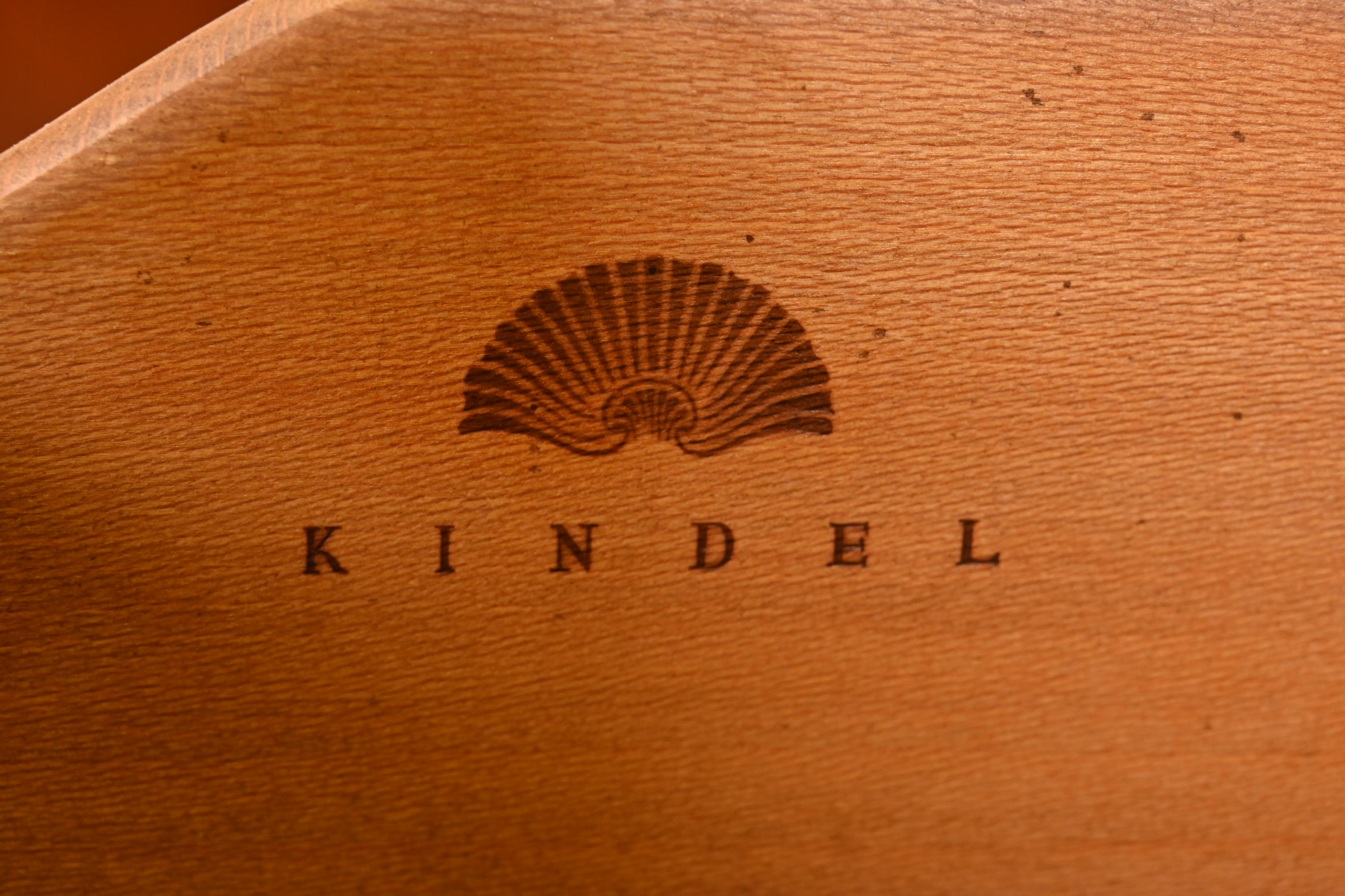 Kindel Furniture Regency Mahogany Flip Top Rolling Bar Cabinet - Image 11