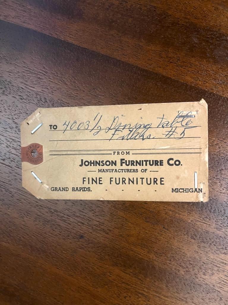 Bert England for Johnson Furniture Patchwork Walnut Extension Dining Table, Newly Refinished - Image 12