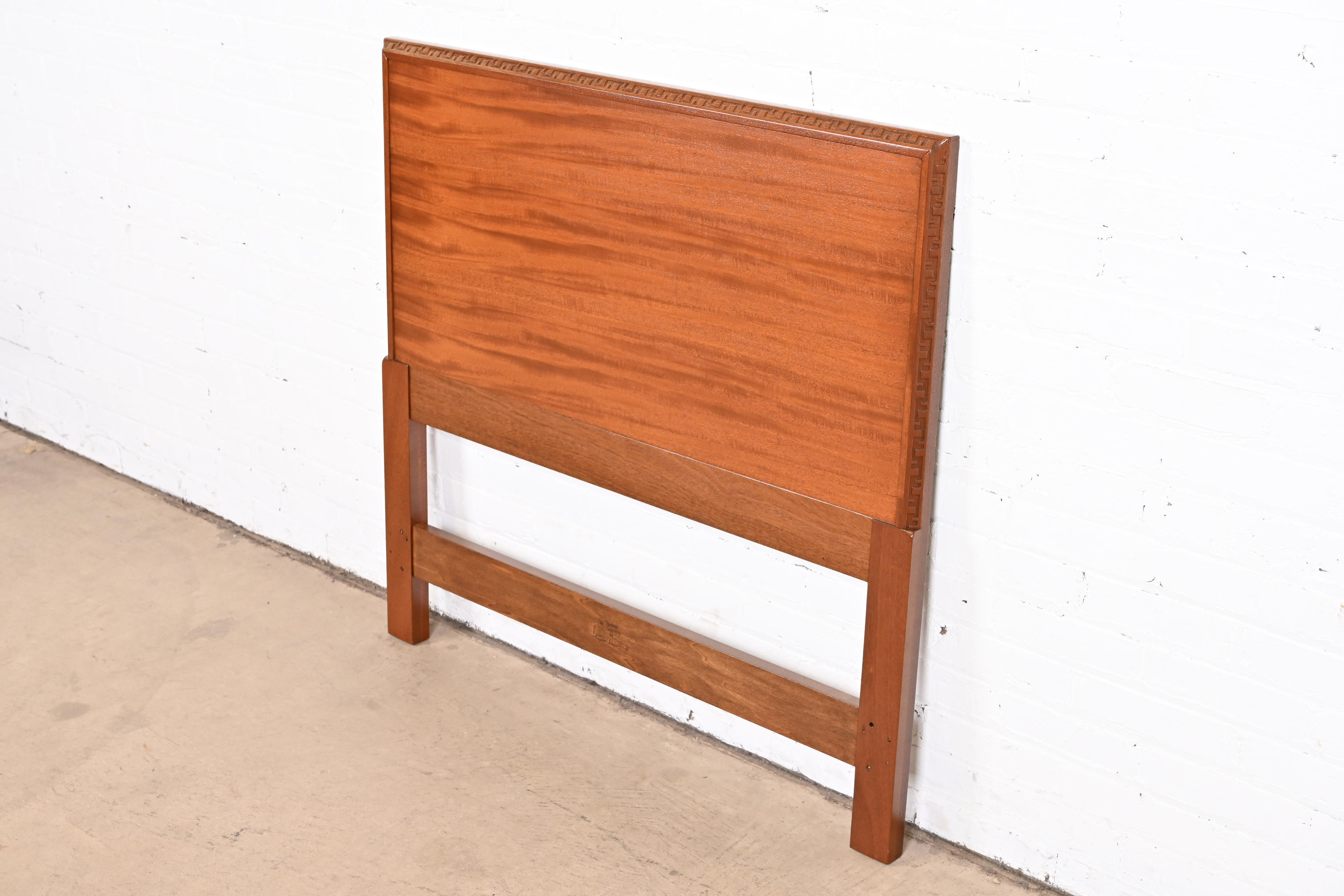 Frank Lloyd Wright Taliesin Mahogany Twin Headboard, Newly Restored
