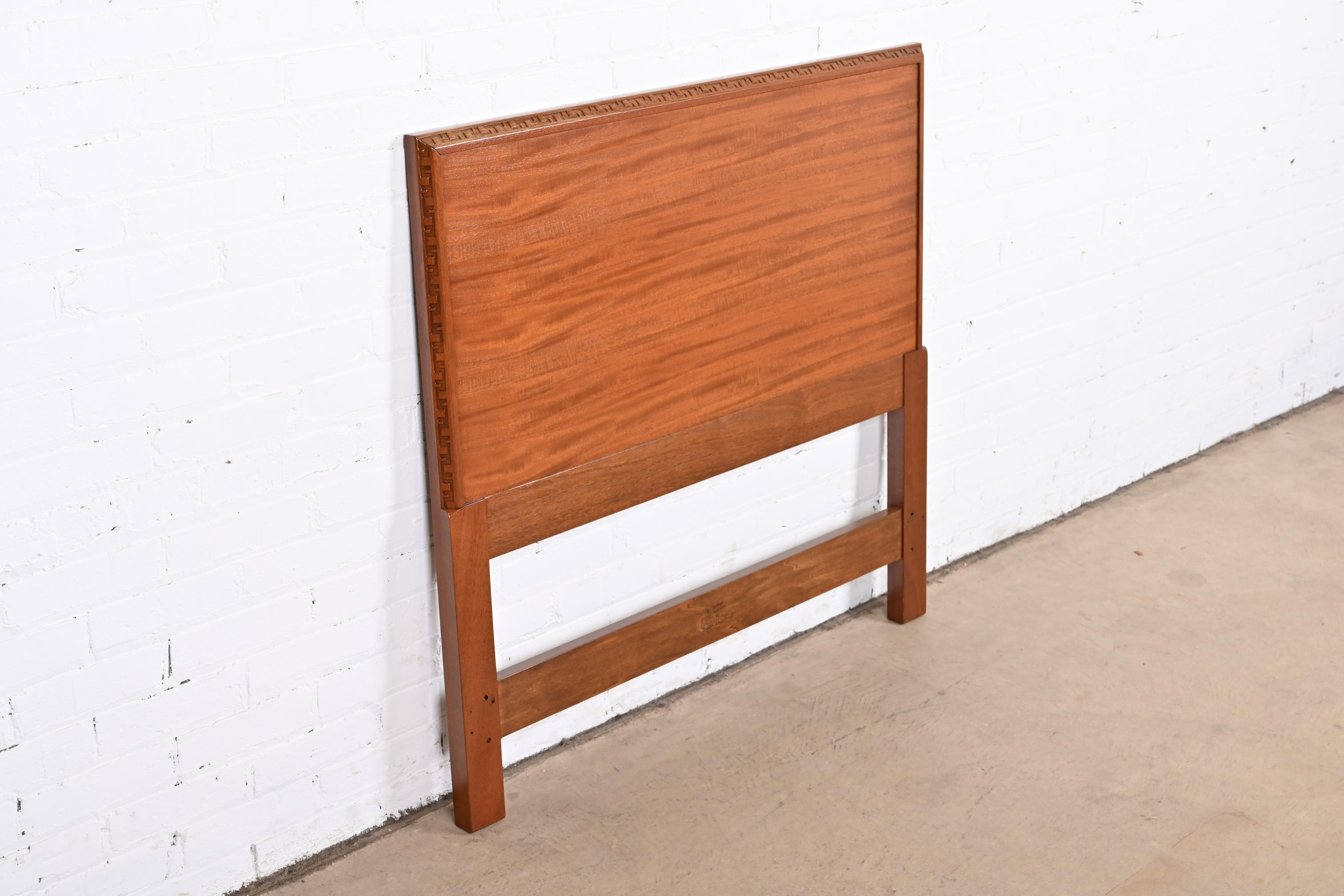 Frank Lloyd Wright Taliesin Mahogany Twin Headboard, Newly Restored - Image 7