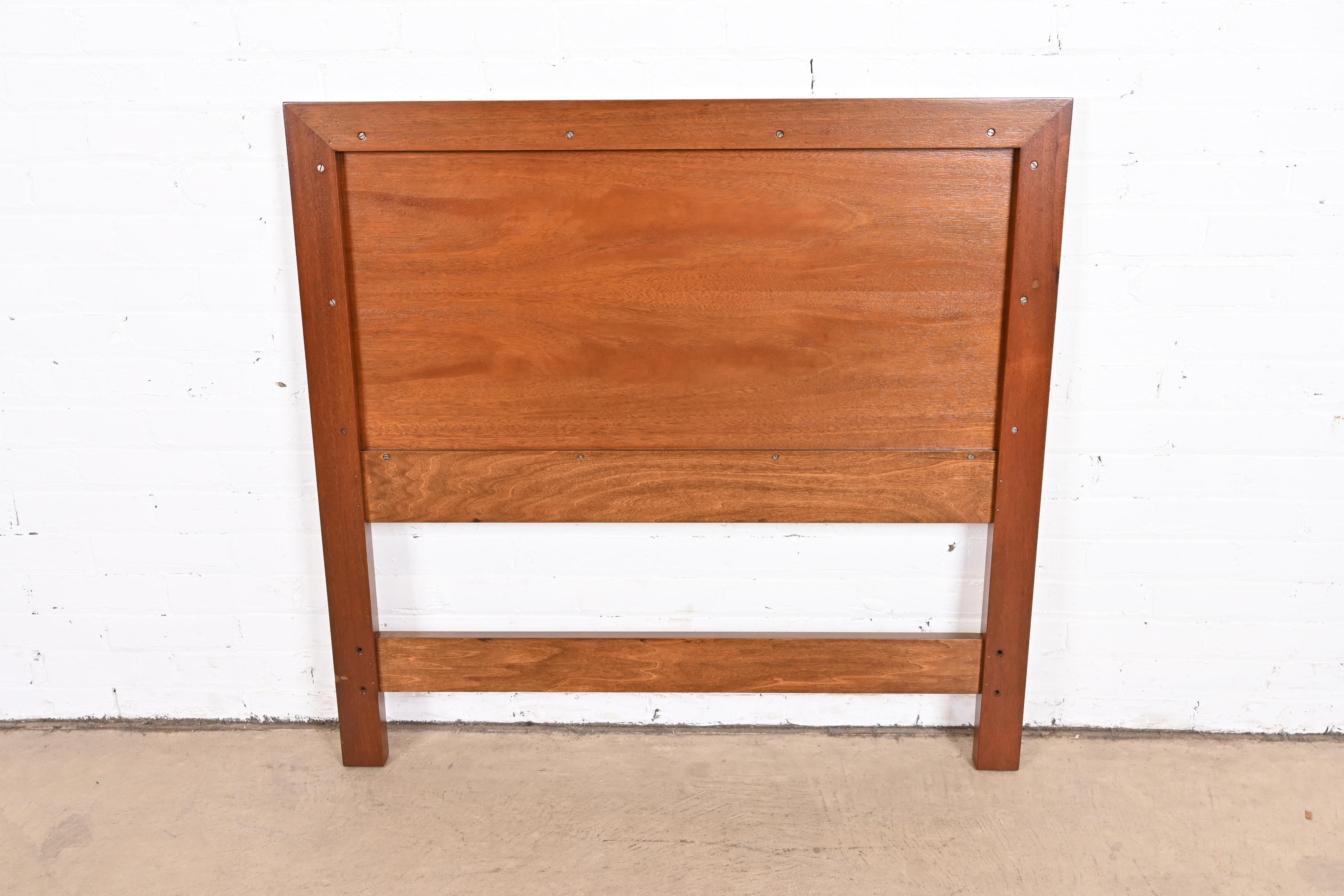 Frank Lloyd Wright Taliesin Mahogany Twin Headboard, Newly Restored - Image 8