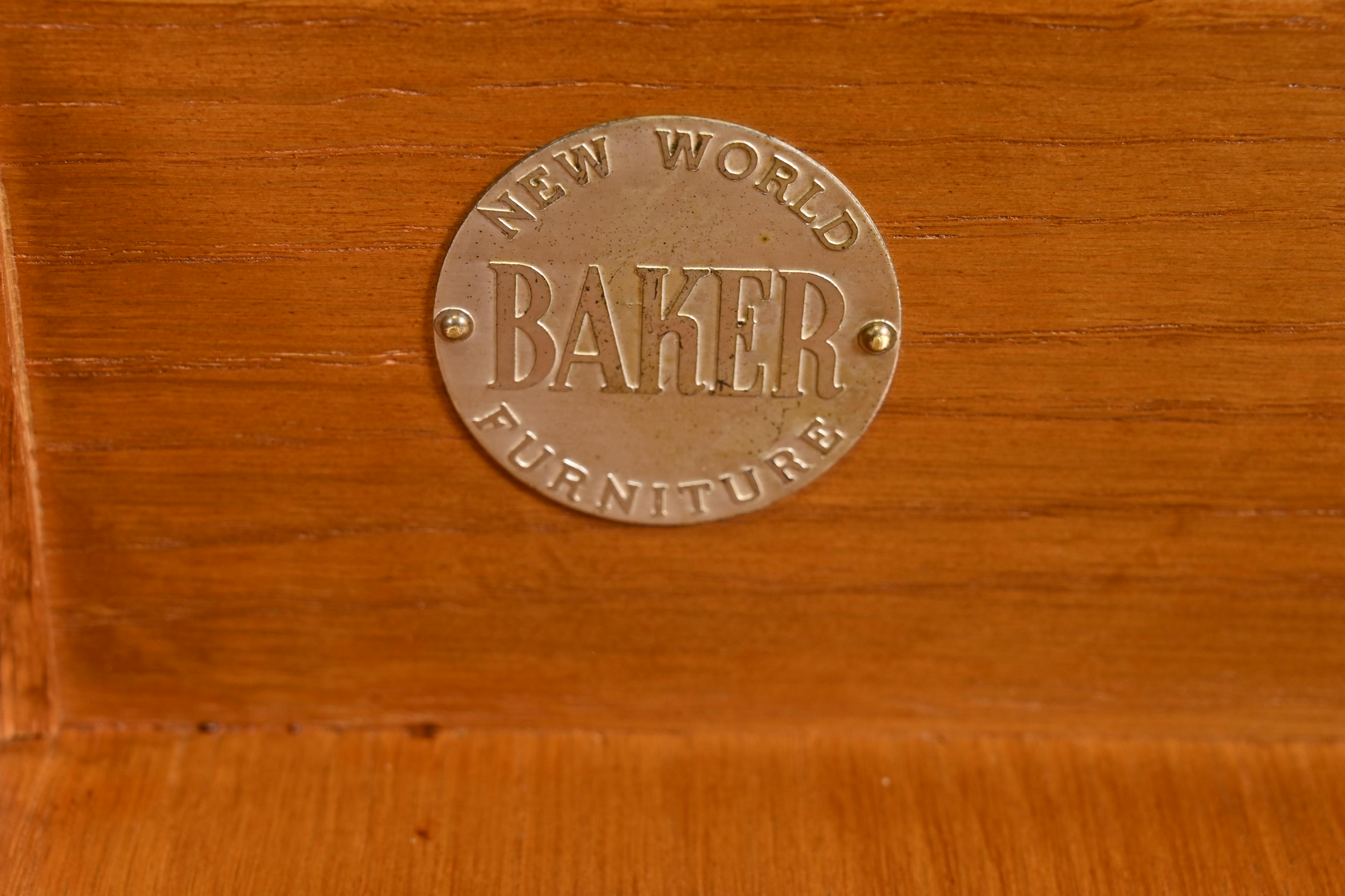 Michael Taylor for Baker Furniture Mid-Century Hollywood Regency Cherry Wood Sideboard Credenza - Image 7