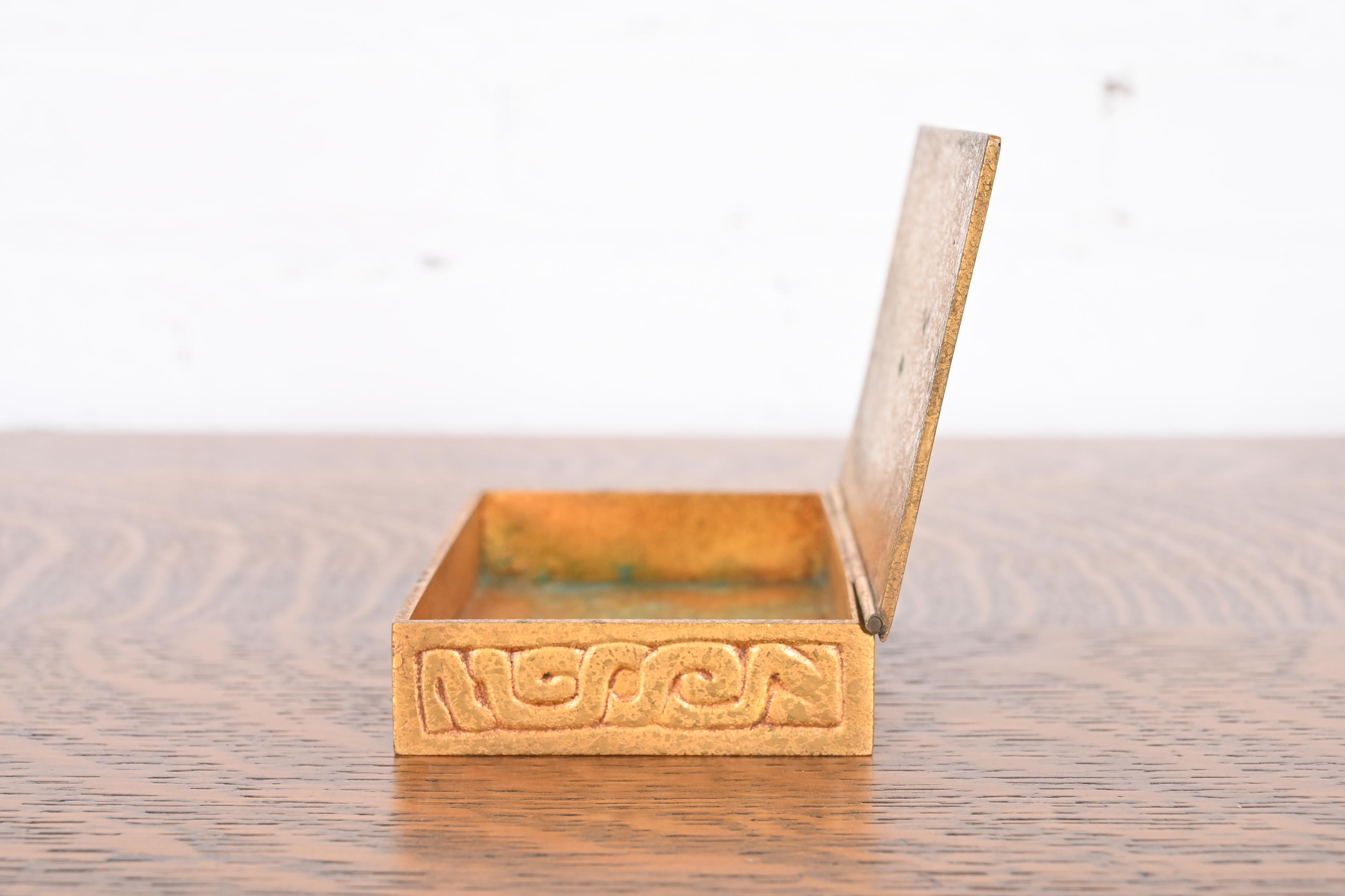 Tiffany Studios New York Art Deco 'Zodiac' Bronze Doré Box - Image 9
