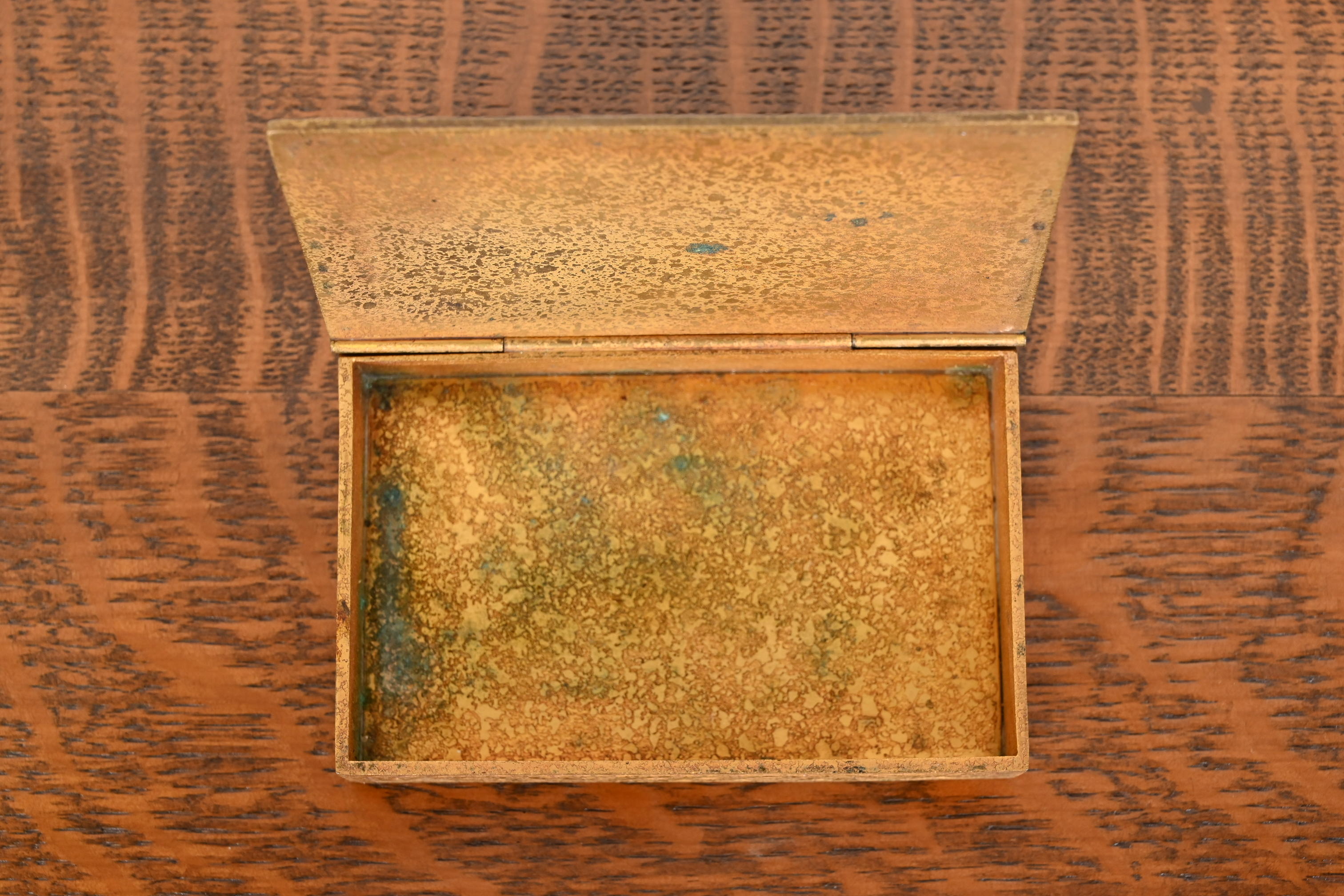 Tiffany Studios New York Art Deco 'Zodiac' Bronze Doré Box - Image 7