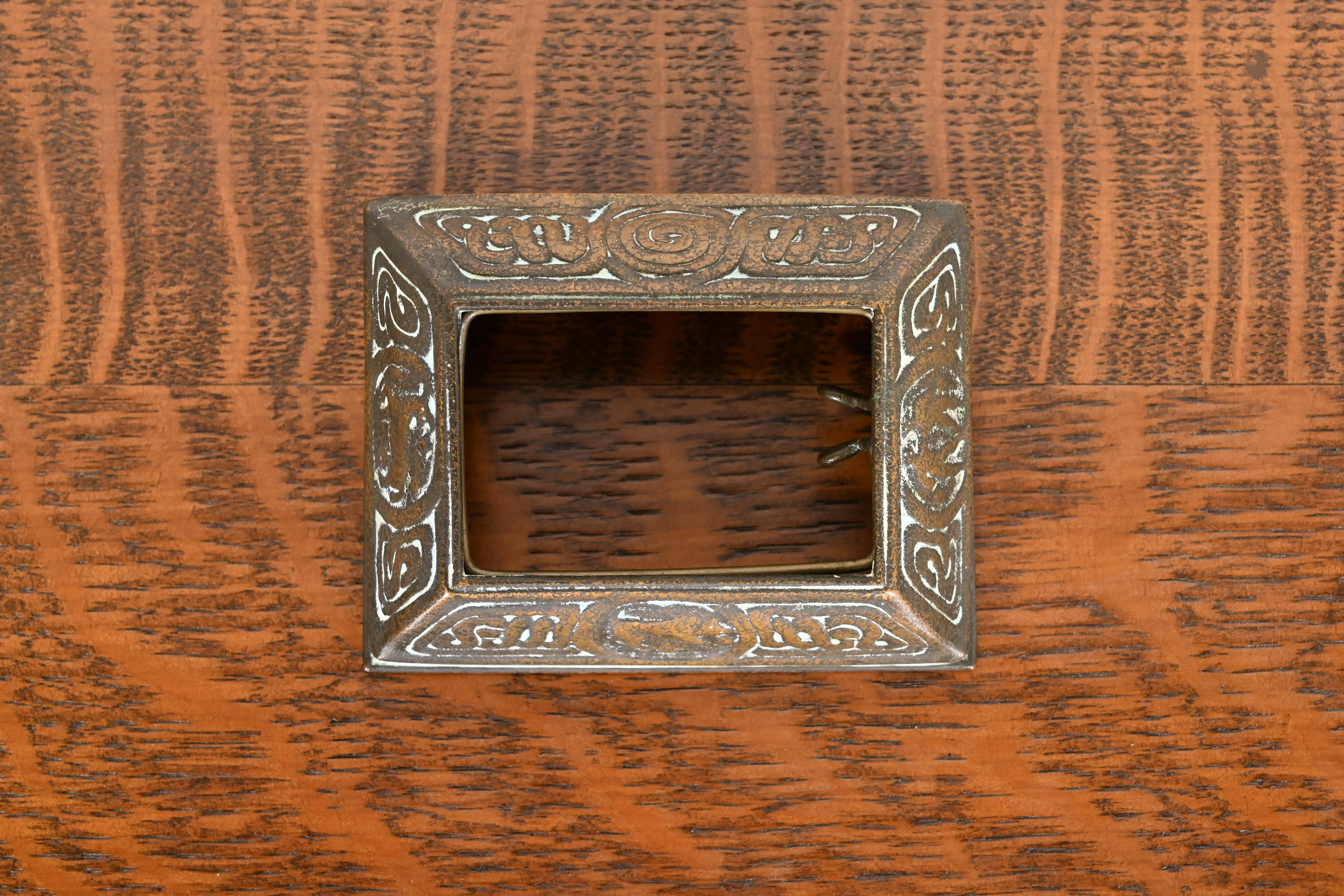 Tiffany Studios New York 'Zodiac' Bronze Desk Calendar Holder or Picture Frame, Circa 1910 - Image 7