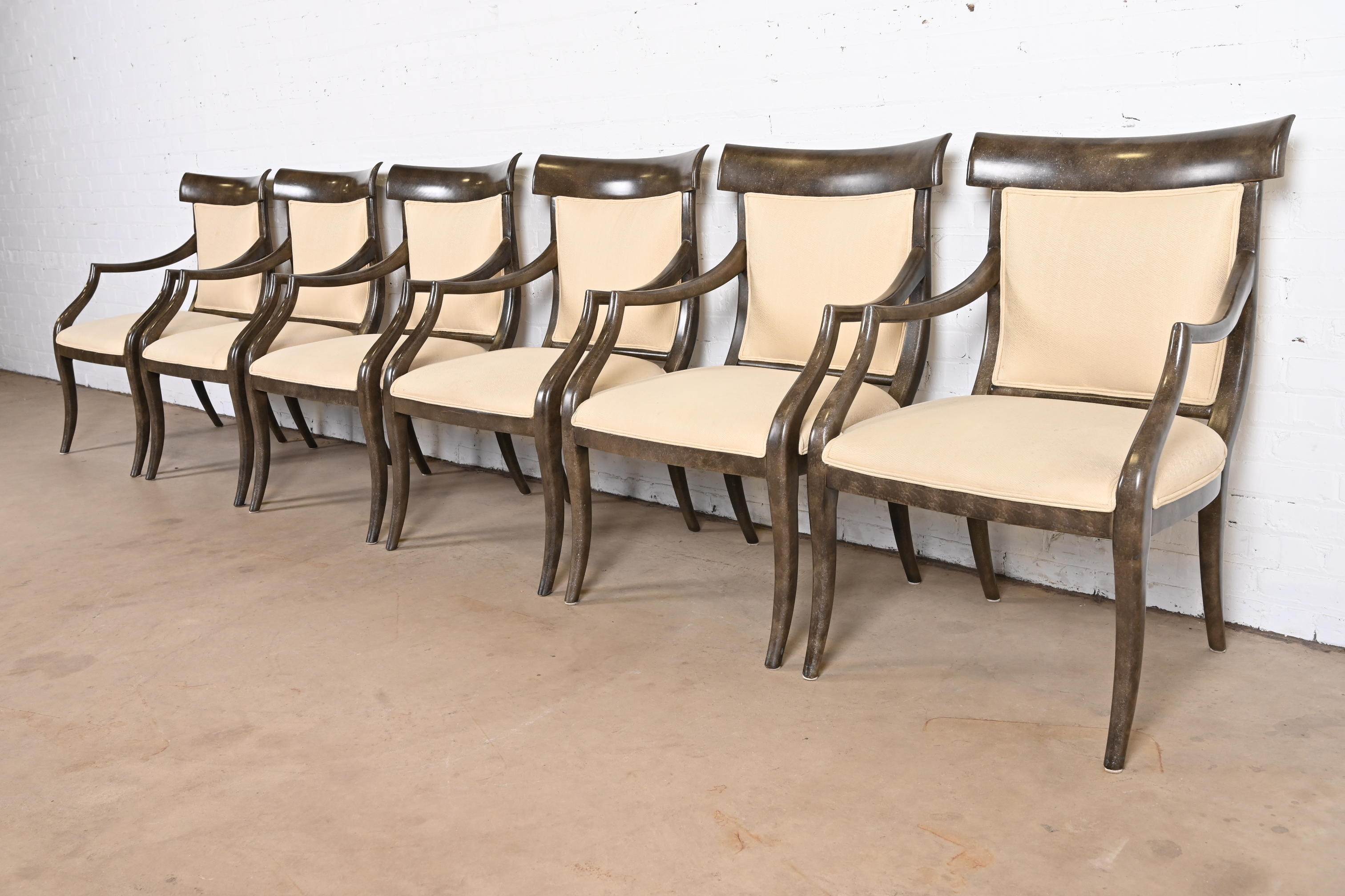 Ferguson Copeland Modern Regency Dining Armchairs, Set of Six