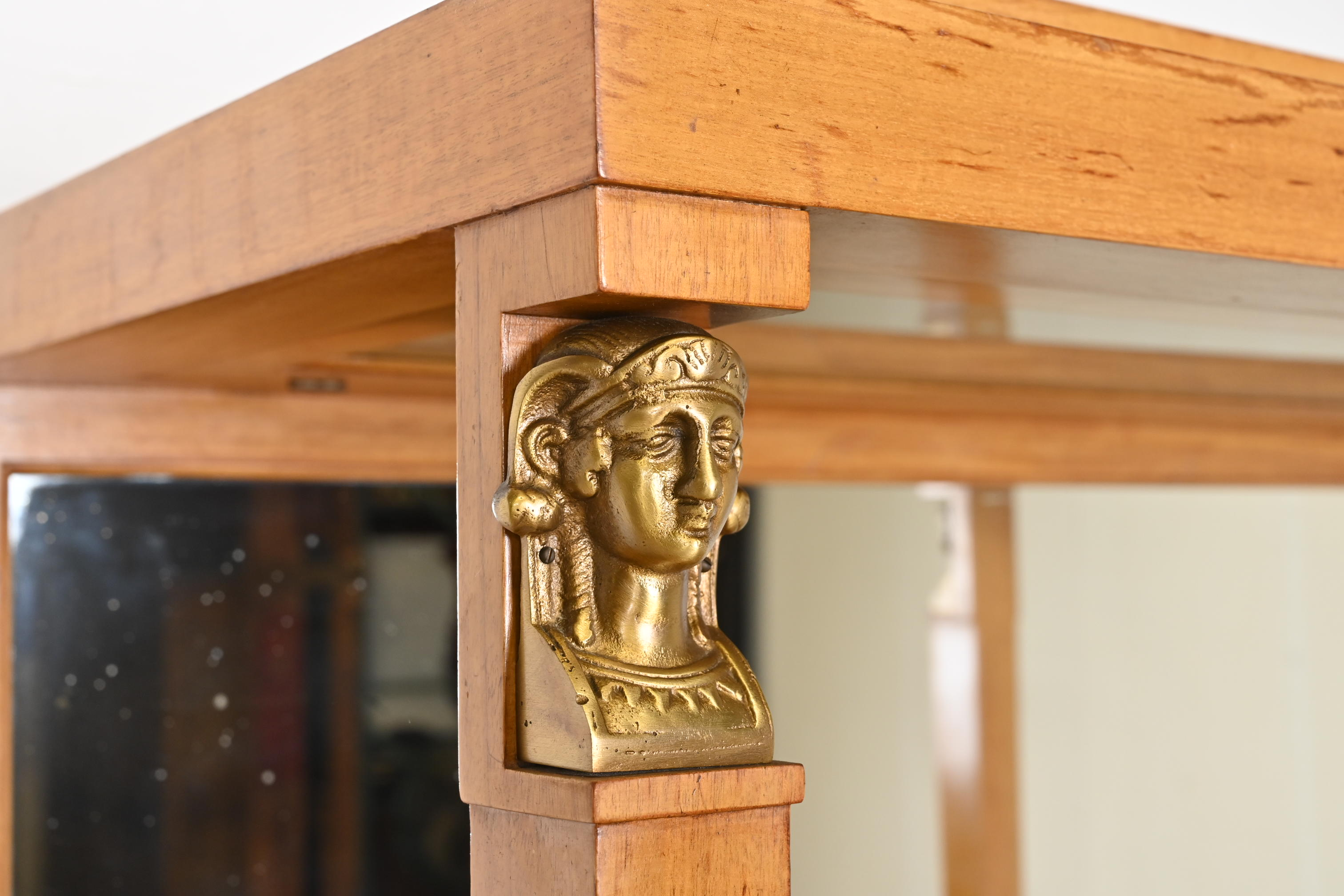 Grosfeld House Hollywood Regency Empire Mahogany Lighted Bar Cabinet - Image 9