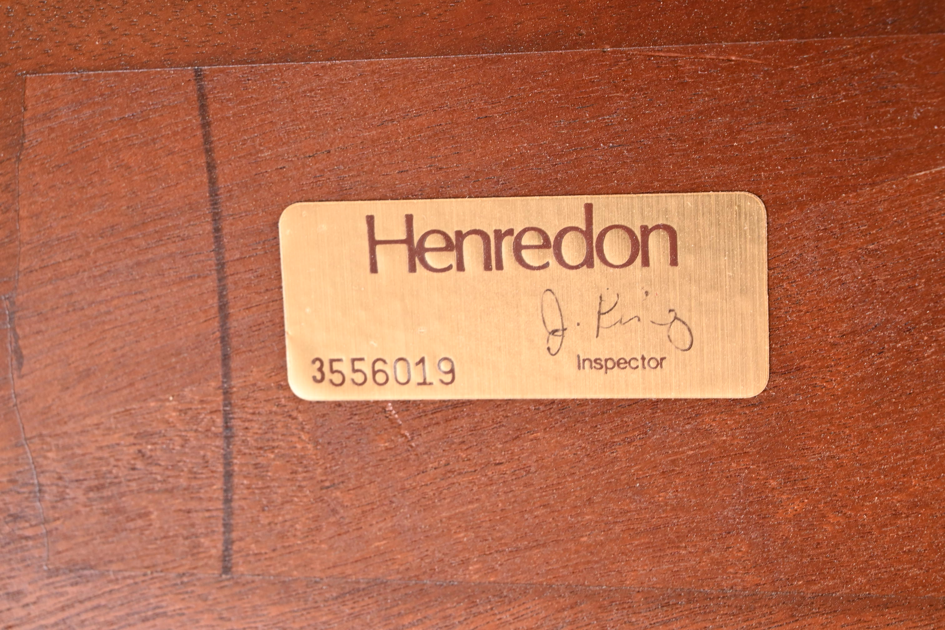 Henredon Georgian Banded Mahogany Double Pedestal Extension Dining Table, Newly Refinished - Image 12