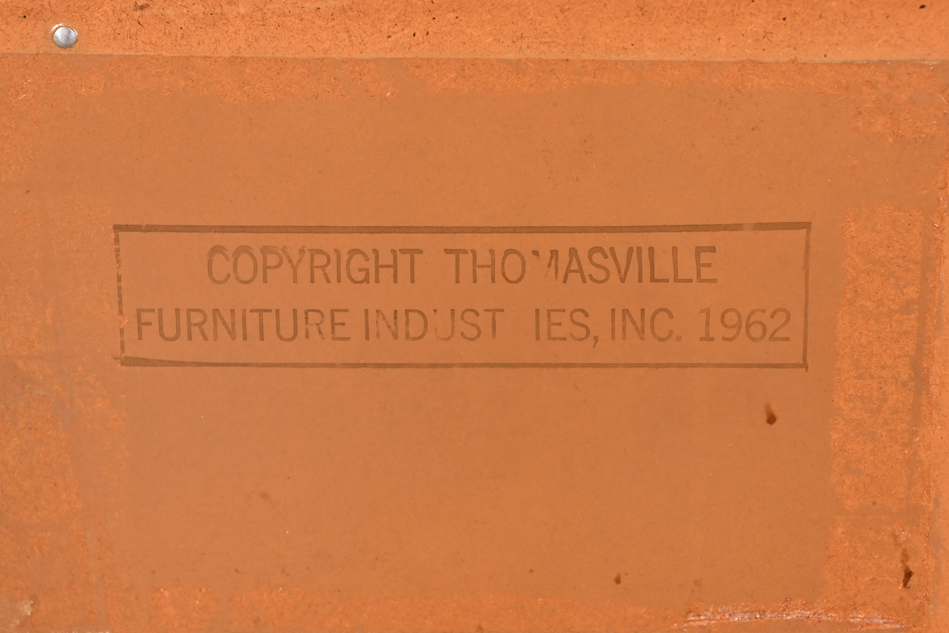 Thomasville Mid-Century Modern Burl Wood Nightstands, Newly Refinished - Image 10