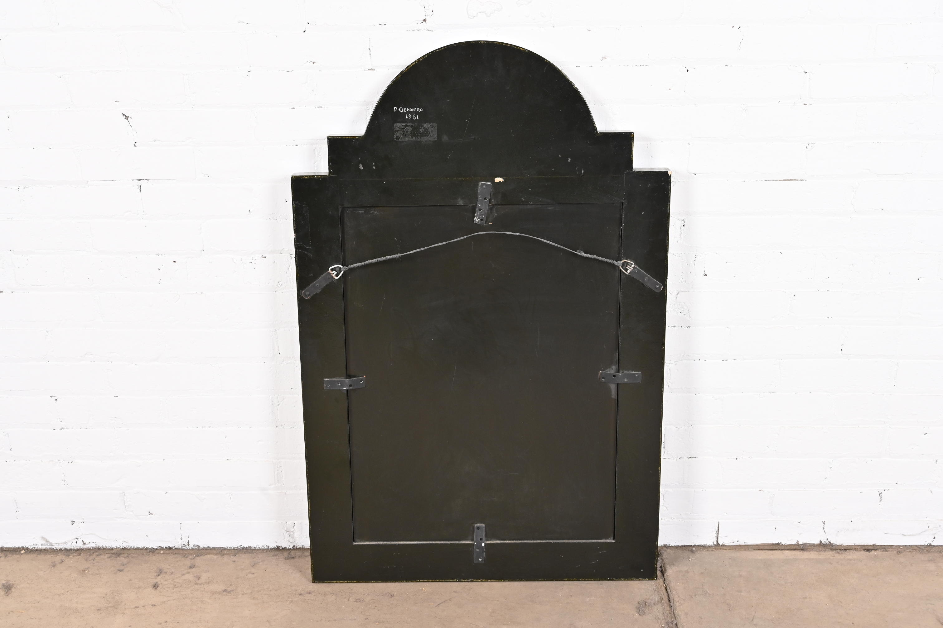 Ferdinand Digennaro Art Deco Studio Made Lacquered Wall Mirror - Image 11