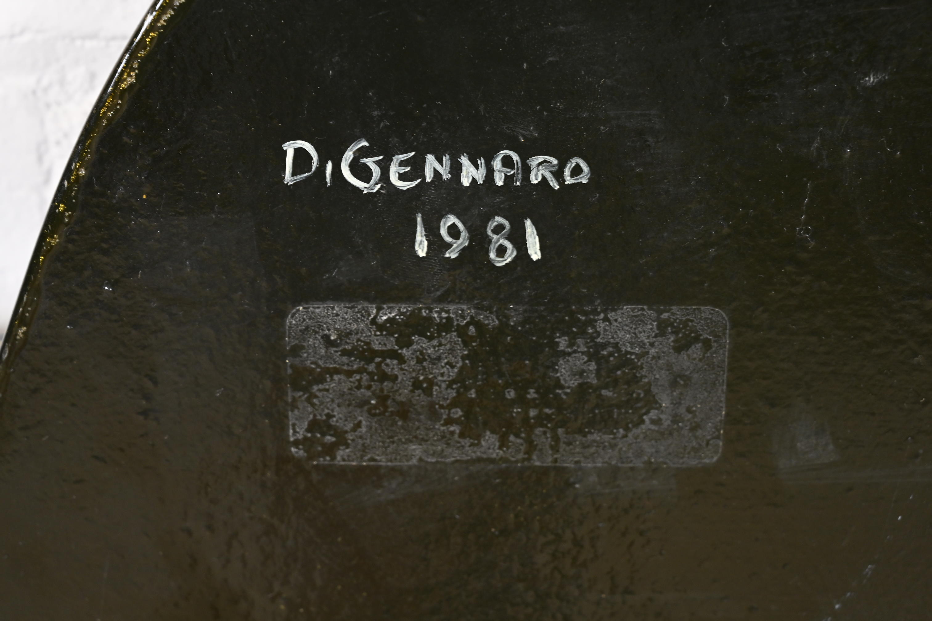 Ferdinand Digennaro Art Deco Studio Made Lacquered Wall Mirror - Image 12