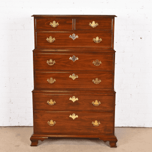 Harden Furniture Georgian Solid Cherry Wood Triple Chest-On-Chest Highboy Dresser