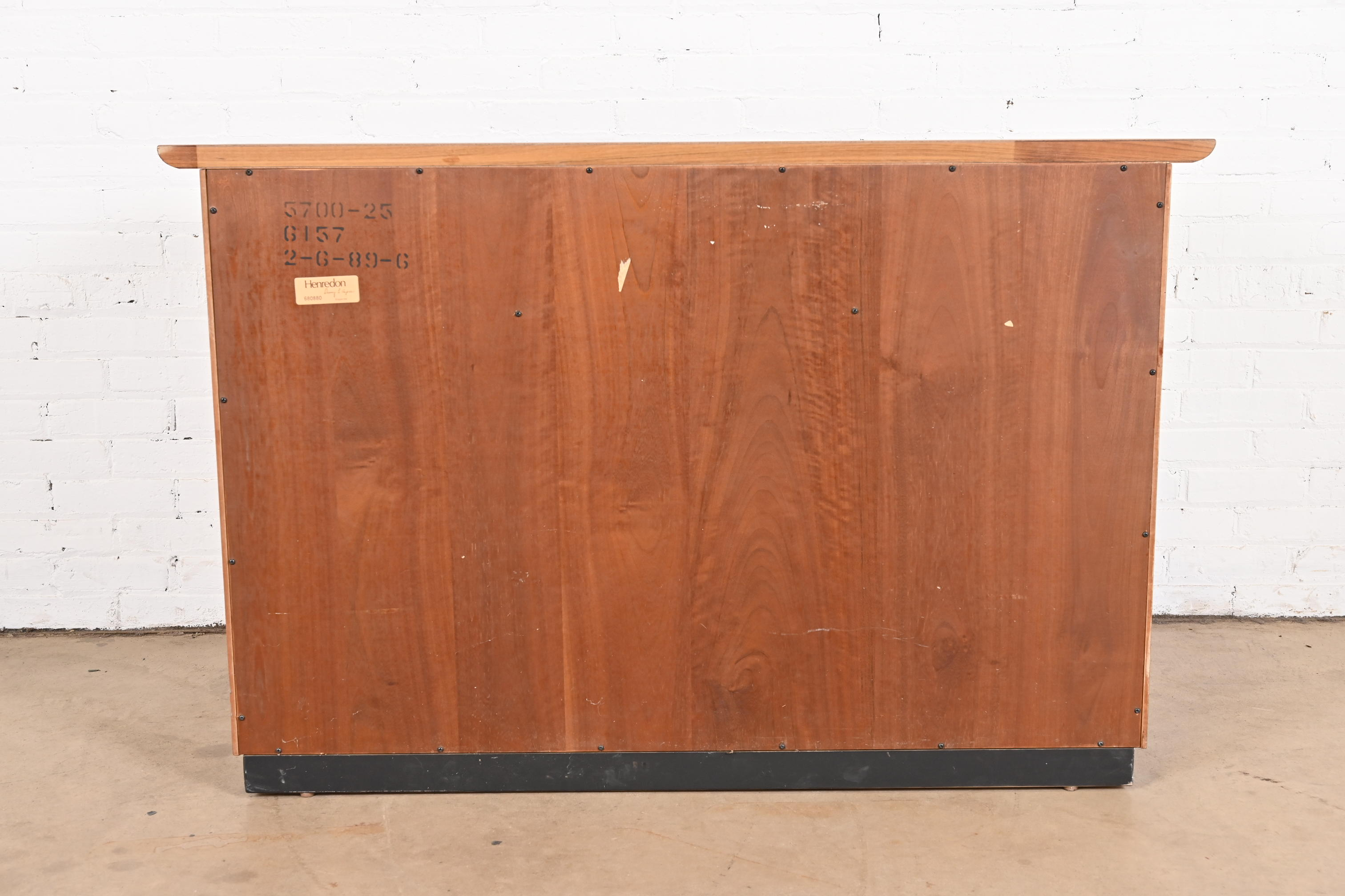 Henredon Modern French Empire Buffet Server or Bar Cabinet in Exotic Brazilian Daniella Wood - Image 12