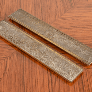 Tiffany Studios New York "Adam" Bronze Doré Blotter Ends