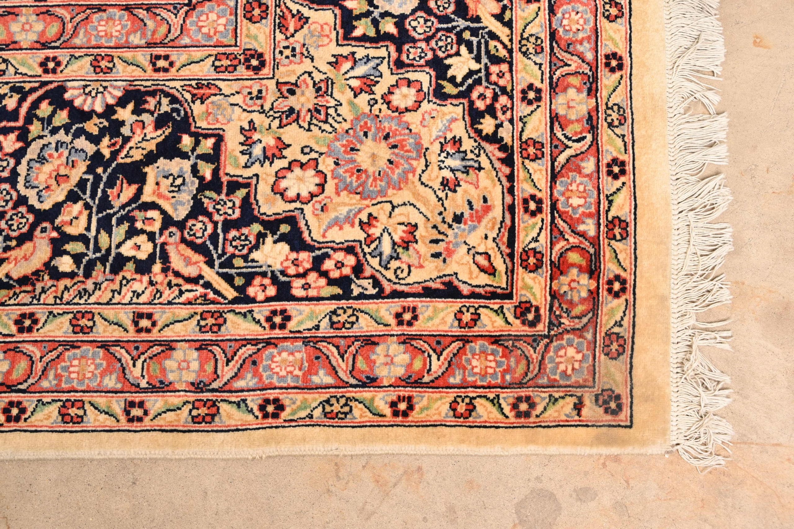 Vintage Hand-Knotted Persian Tabriz Room Size Wool Area Rug - Image 4