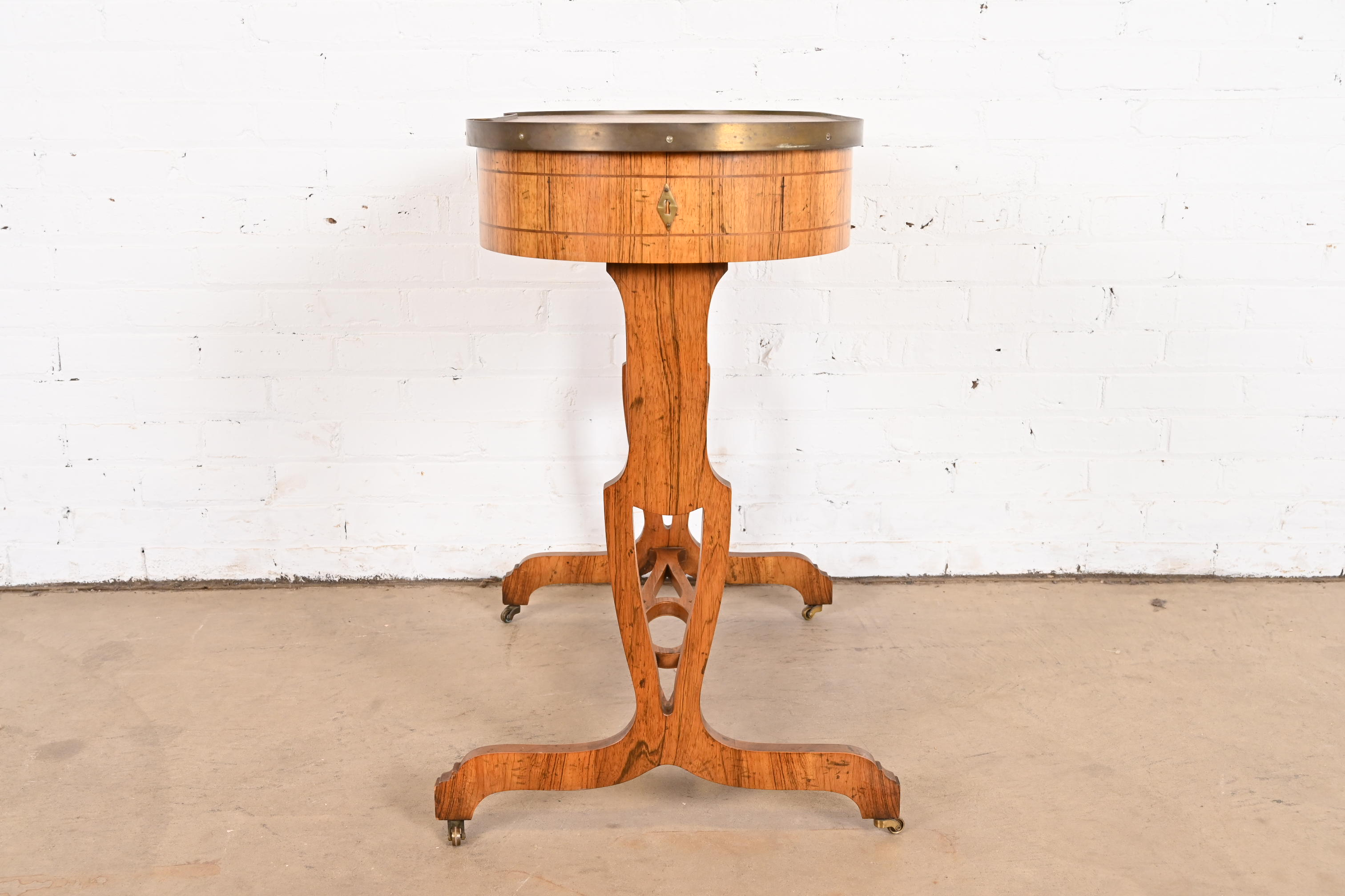 Baker Furniture English Regency Rosewood Console or Petite Writing Desk - Image 10