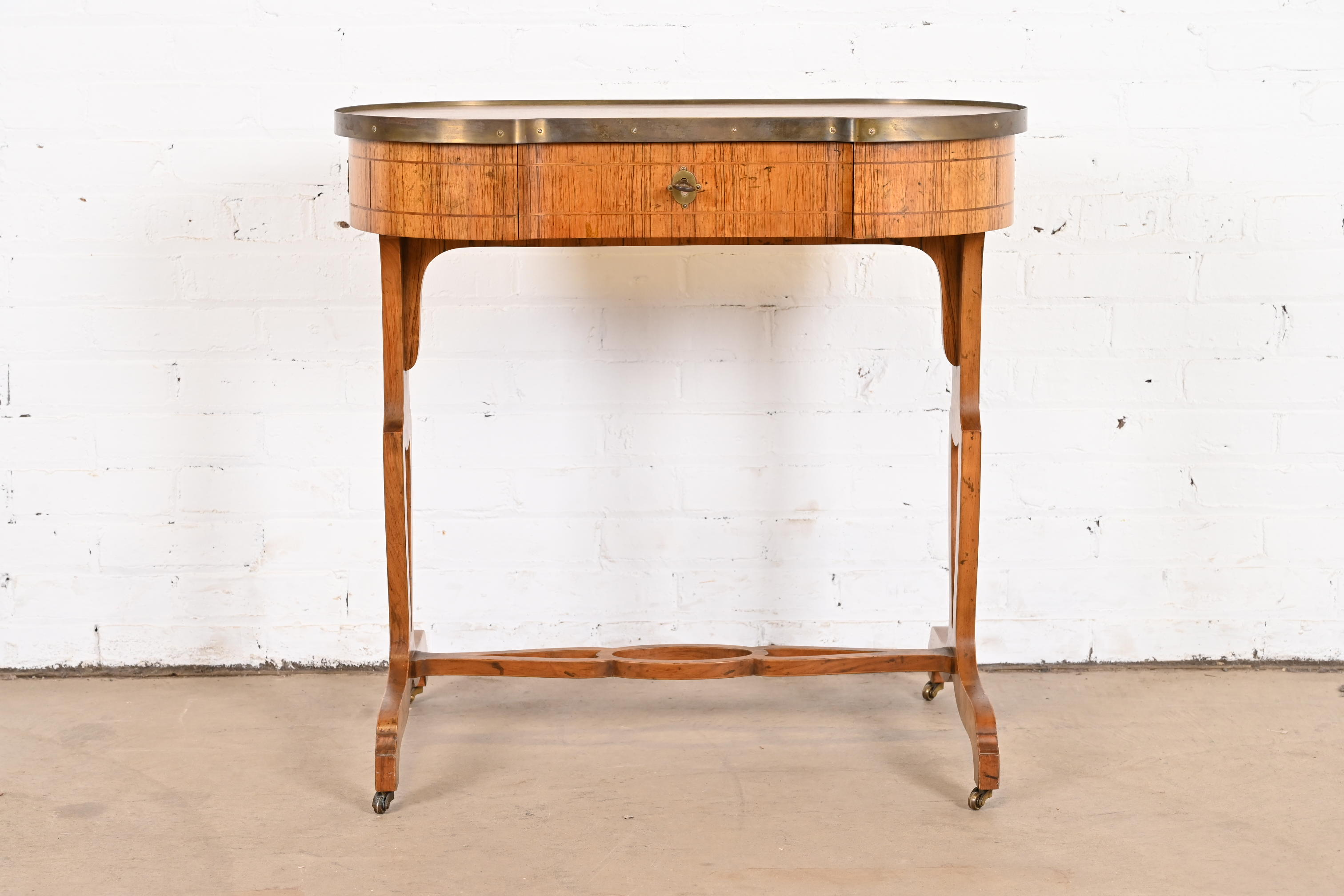 Baker Furniture English Regency Rosewood Console or Petite Writing Desk - Image 3
