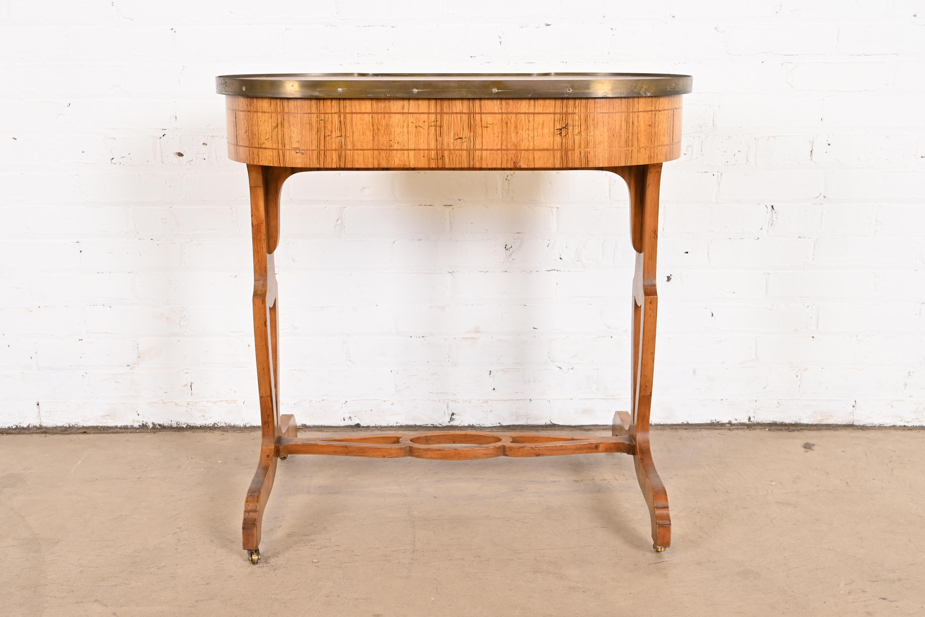 Baker Furniture English Regency Rosewood Console or Petite Writing Desk - Image 11
