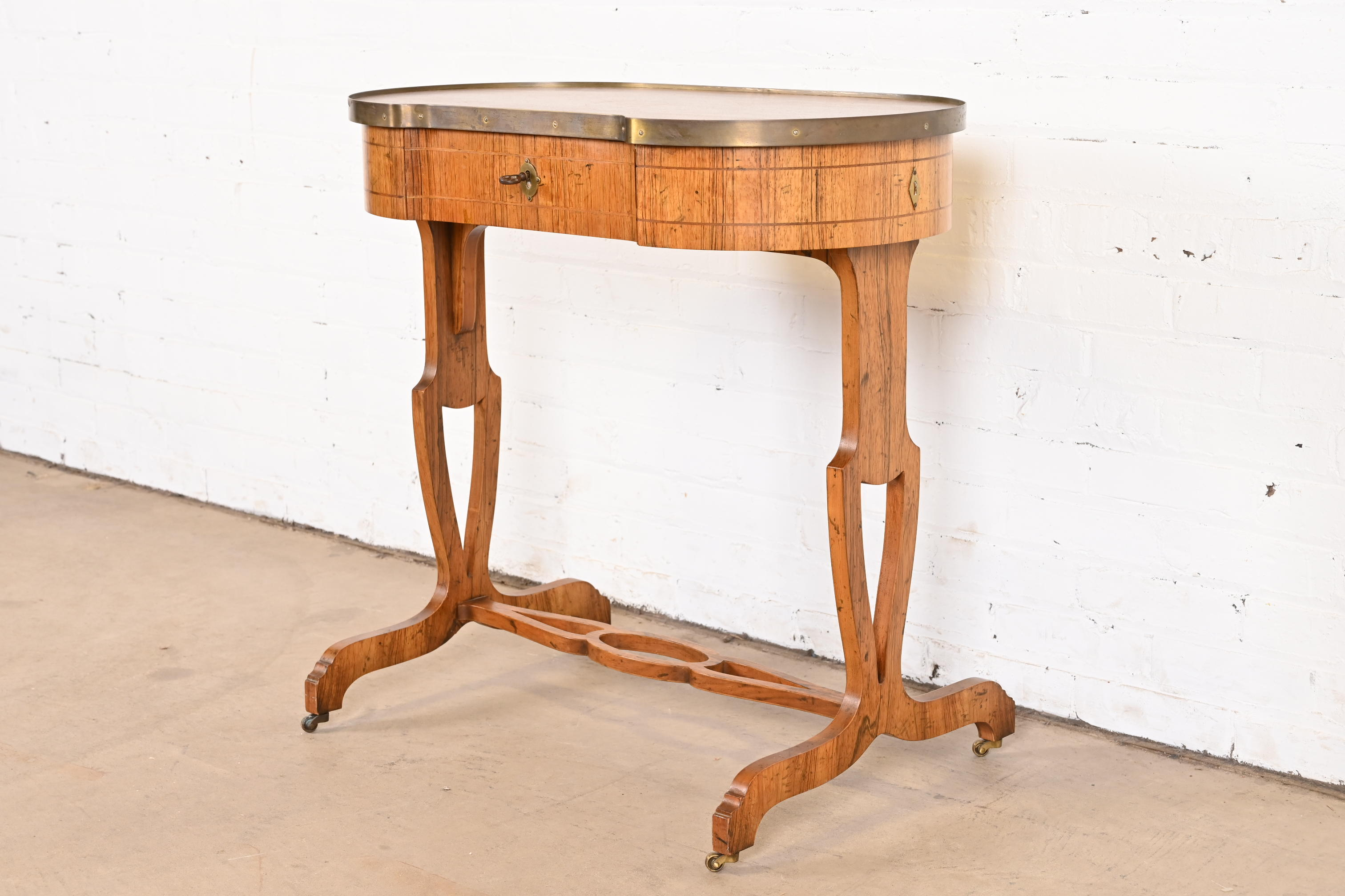 Baker Furniture English Regency Rosewood Console or Petite Writing Desk