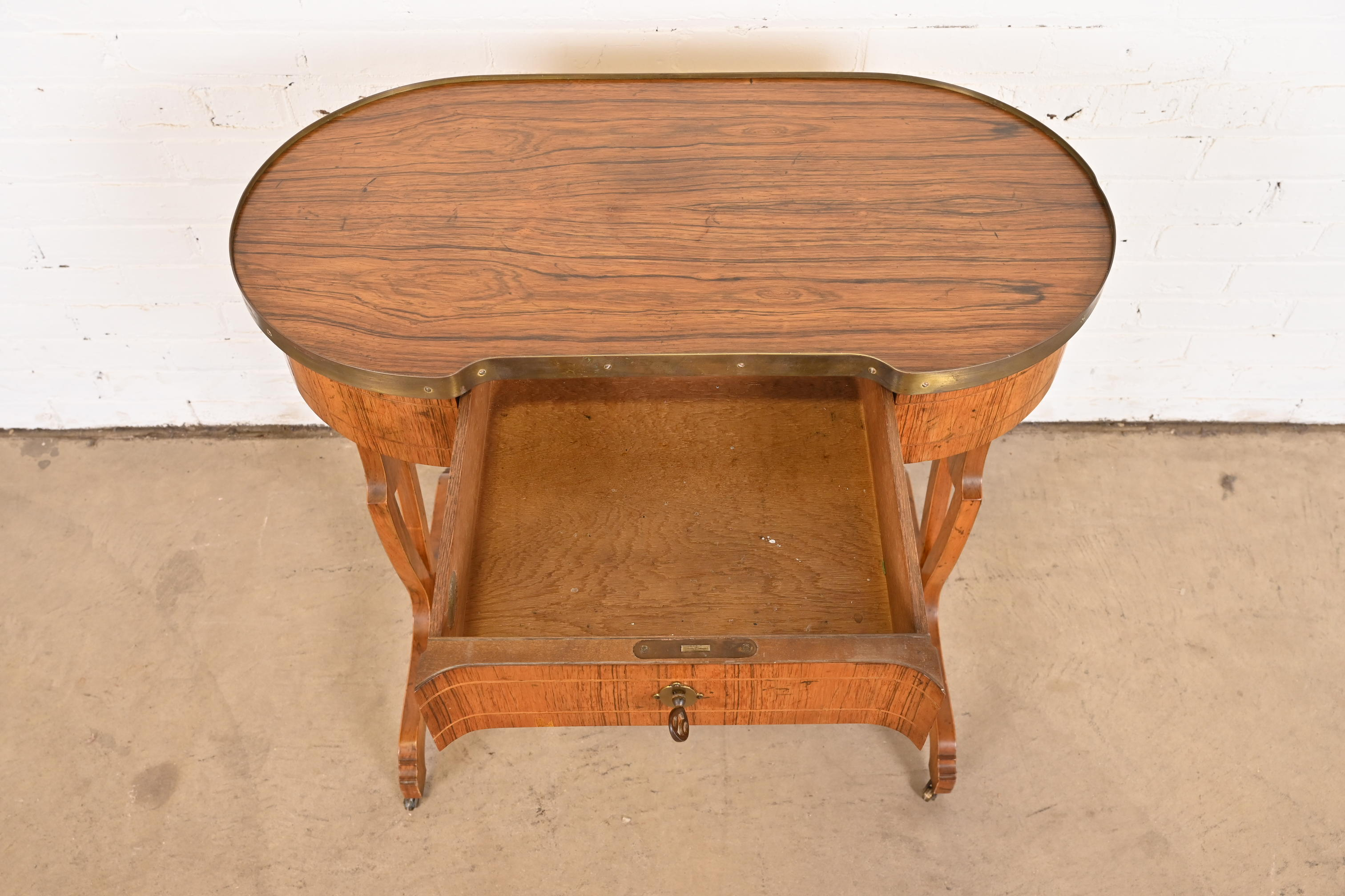 Baker Furniture English Regency Rosewood Console or Petite Writing Desk - Image 6