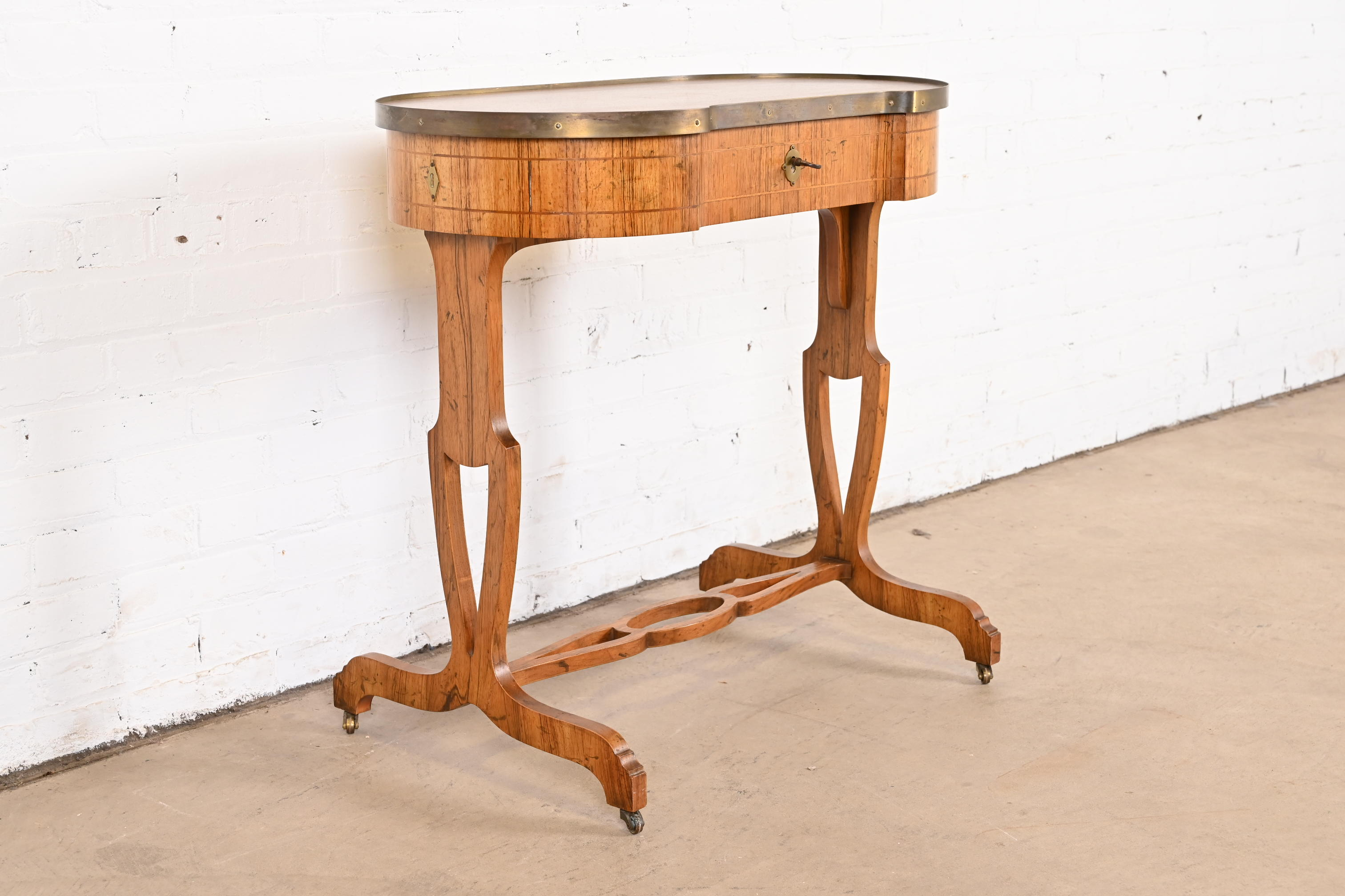 Baker Furniture English Regency Rosewood Console or Petite Writing Desk - Image 2