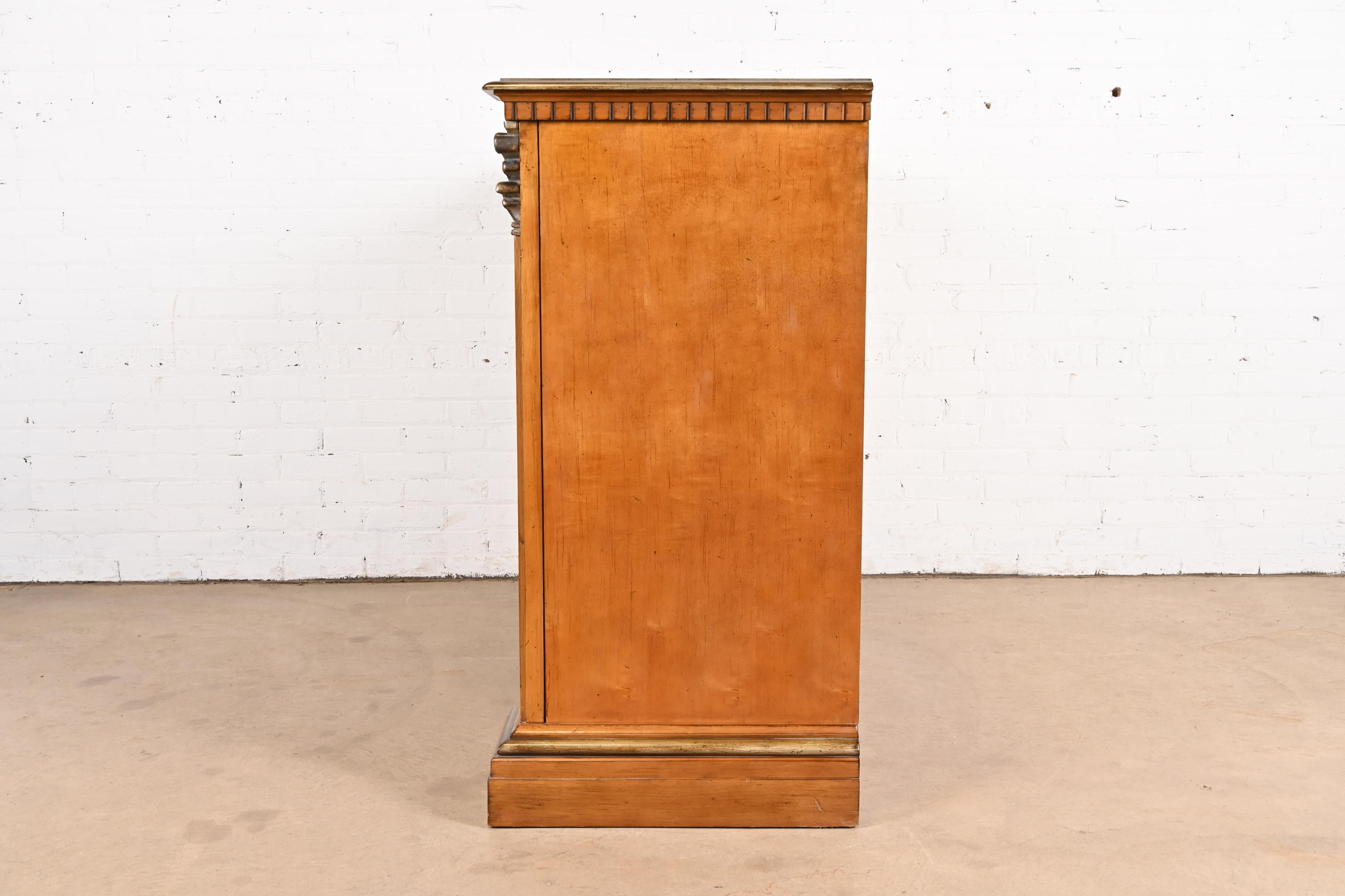 Century Furniture Italian Neoclassical Maple and Parcel Gilt Dresser Chest - Image 11