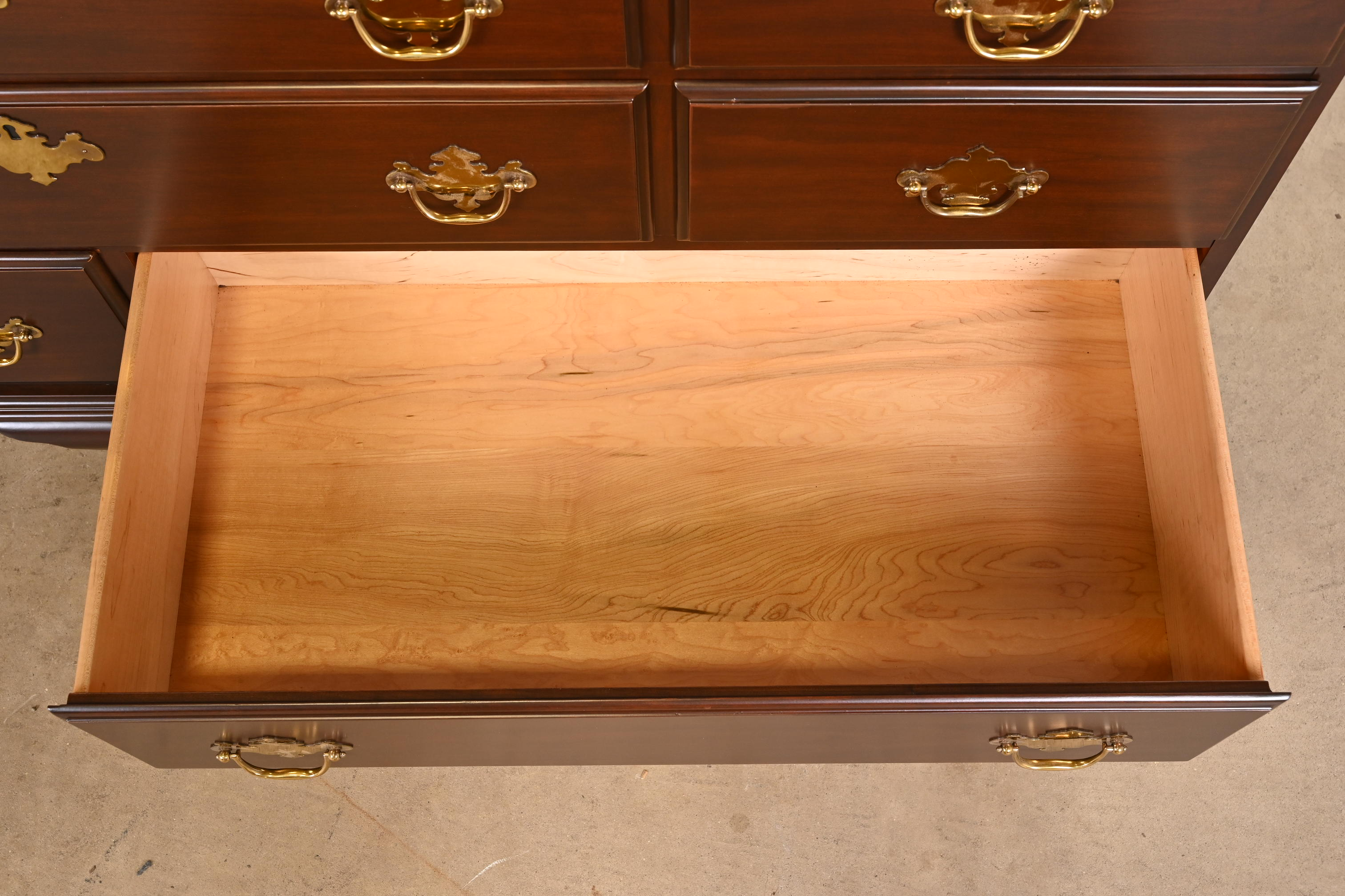 Harden Furniture Georgian Carved Solid Cherry Wood Long Dresser, Newly Restored - Image 8