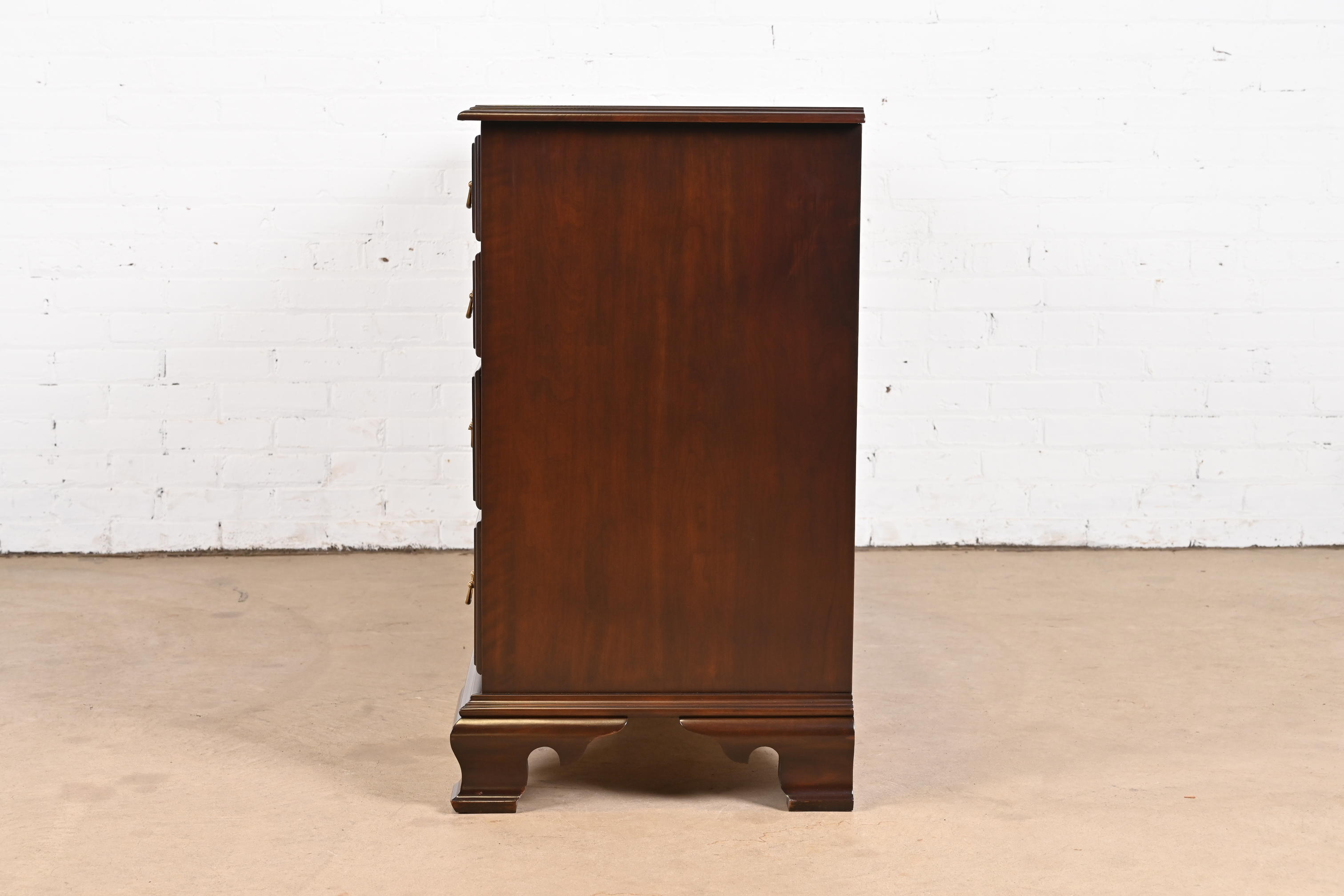 Harden Furniture Georgian Carved Solid Cherry Wood Long Dresser, Newly Restored - Image 11