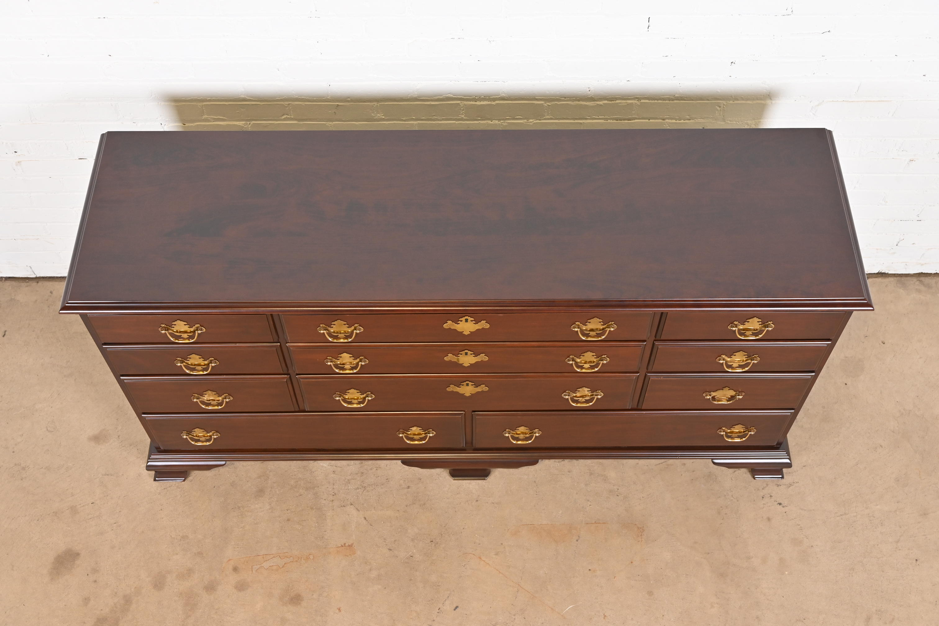 Harden Furniture Georgian Carved Solid Cherry Wood Long Dresser, Newly Restored - Image 10