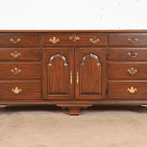 Harden Furniture Georgian Solid Cherry Wood Long Dresser, Newly Restored