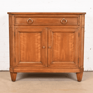 Kindel Furniture French Regency Louis XVI Cherry Wood Server or Bar Cabinet, Circa 1960s