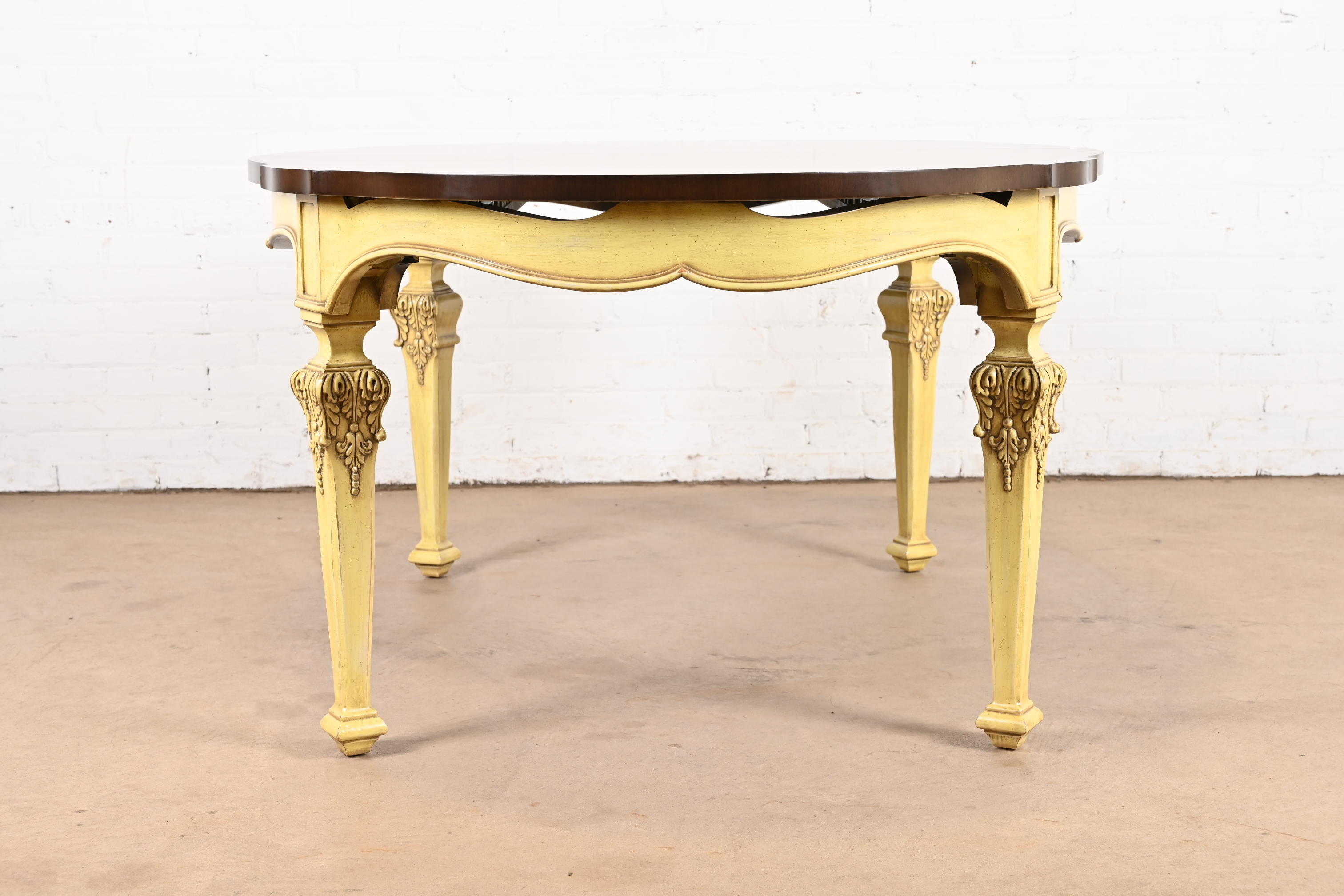 Karges French Regency Louis XVI Walnut Extension Dining Table, Newly Refinished - Image 10