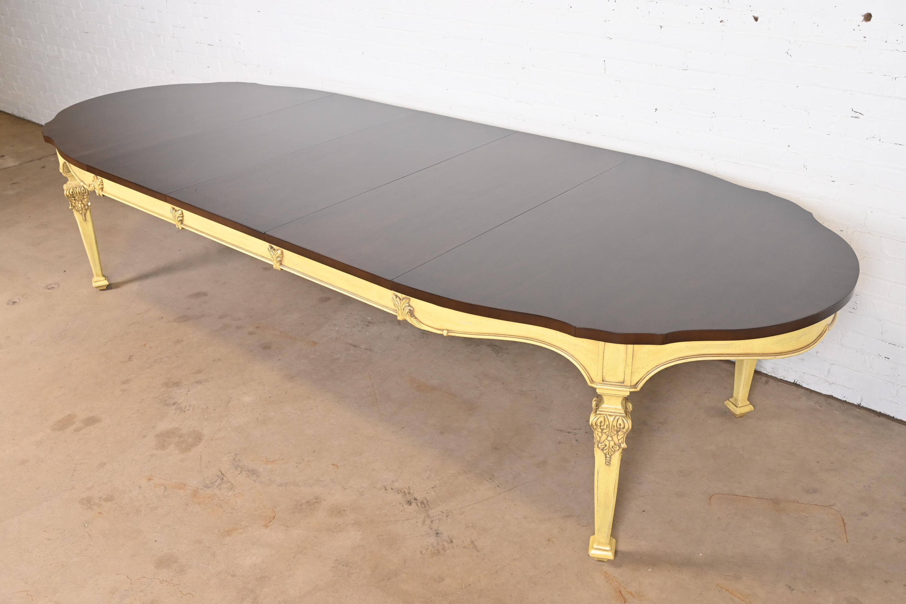 Karges French Regency Louis XVI Walnut Extension Dining Table, Newly Refinished - Image 3