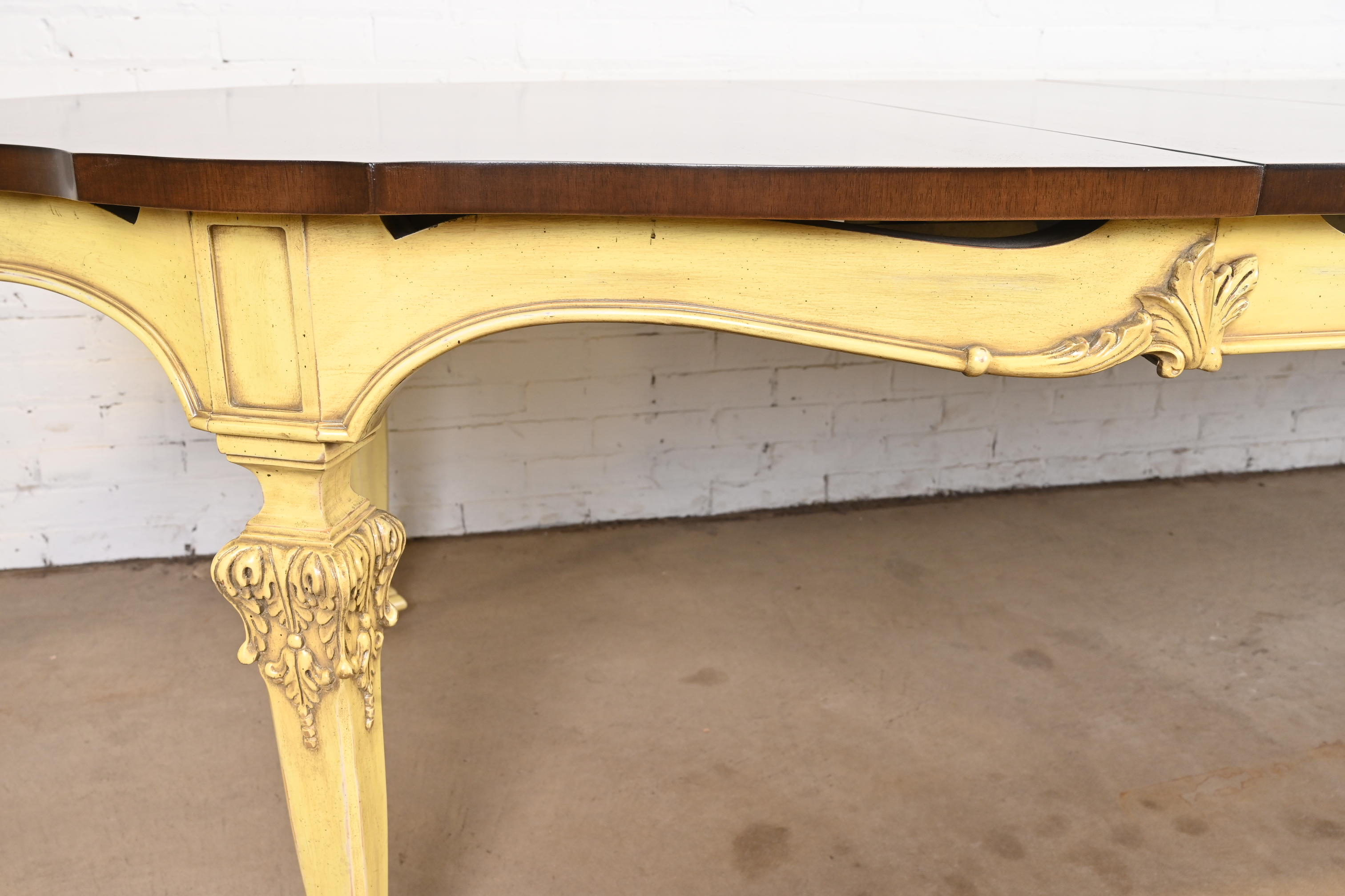 Karges French Regency Louis XVI Walnut Extension Dining Table, Newly Refinished - Image 9