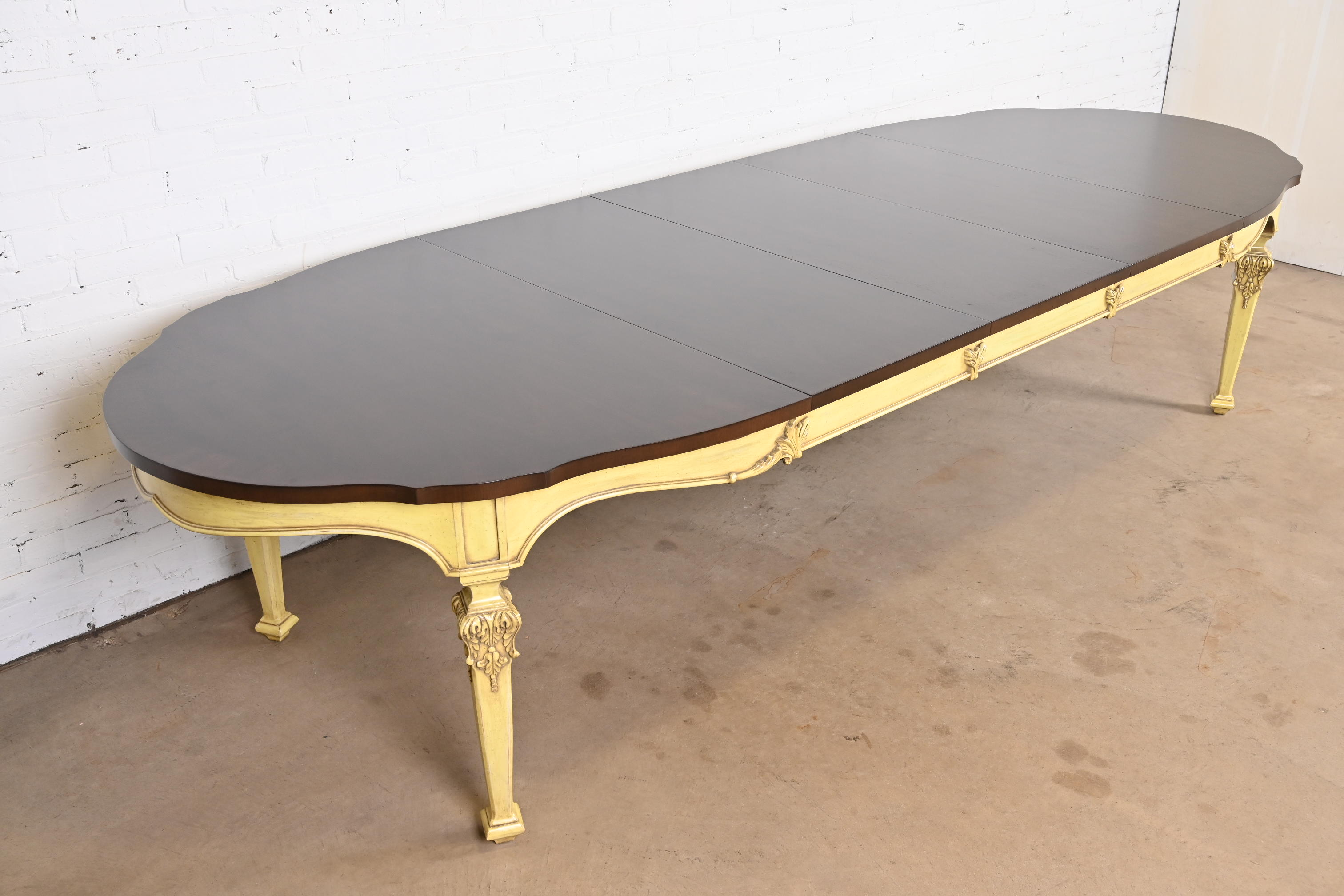Karges French Regency Louis XVI Walnut Extension Dining Table, Newly Refinished - Image 5