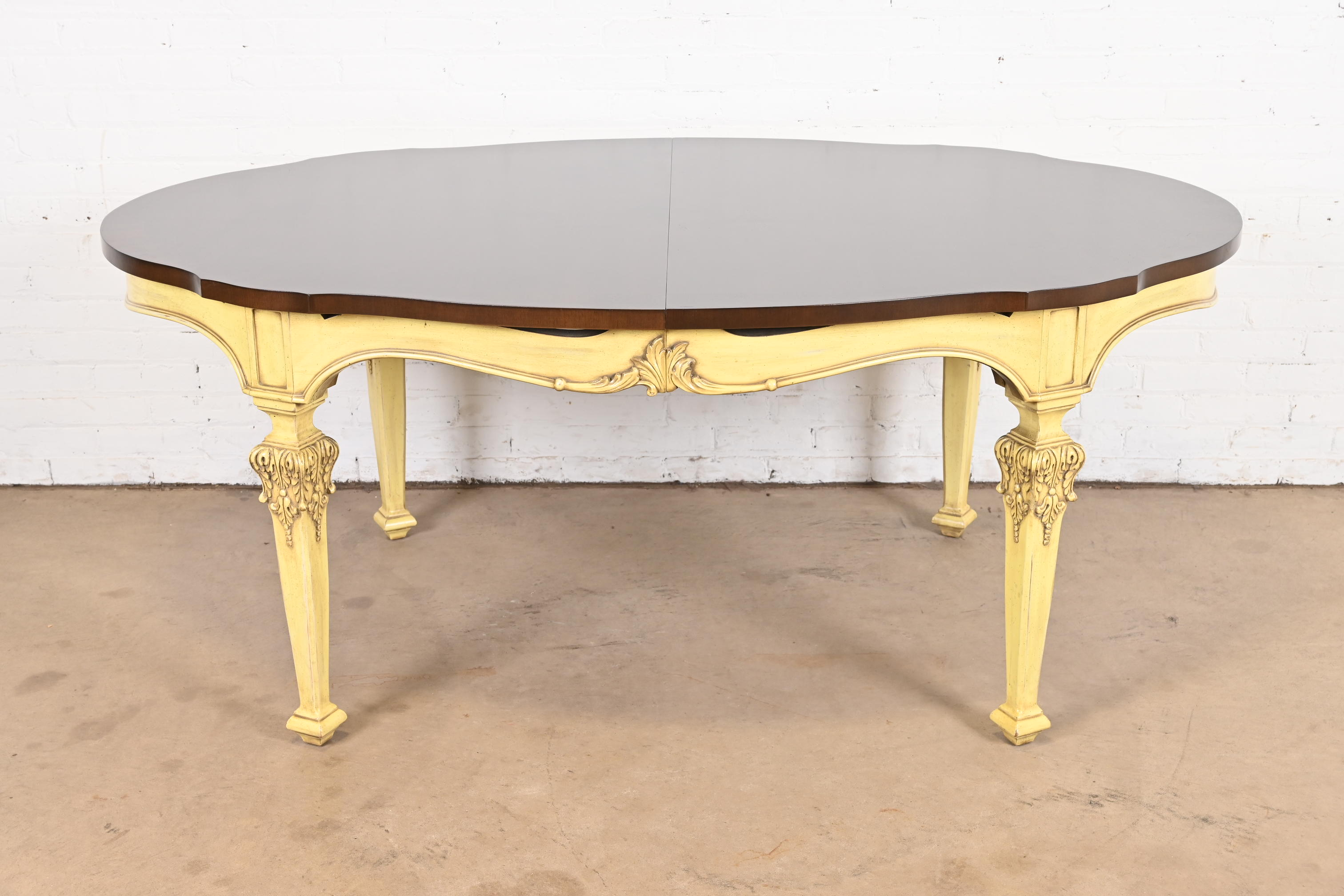 Karges French Regency Louis XVI Walnut Extension Dining Table, Newly Refinished - Image 8