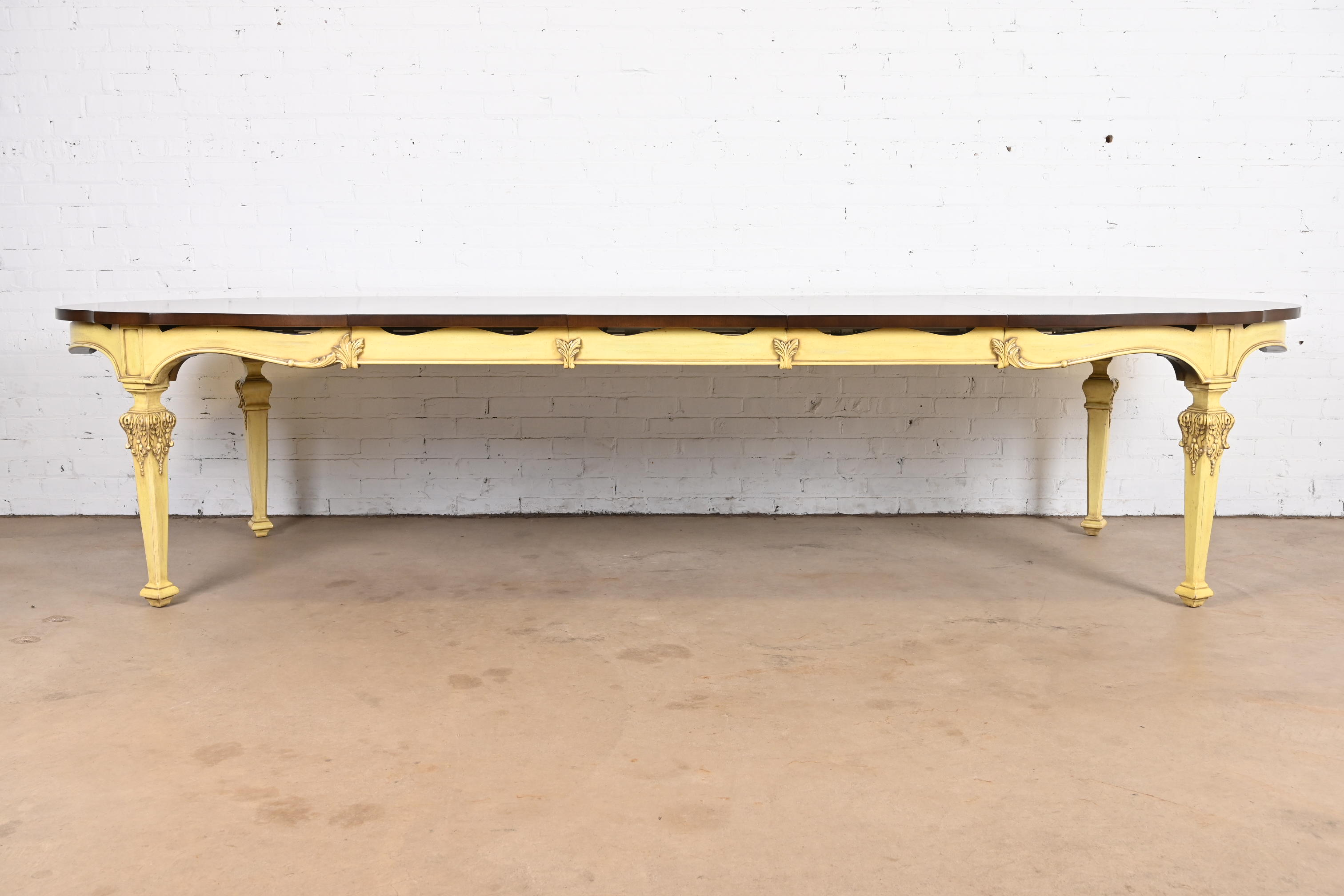 Karges French Regency Louis XVI Walnut Extension Dining Table, Newly Refinished - Image 2