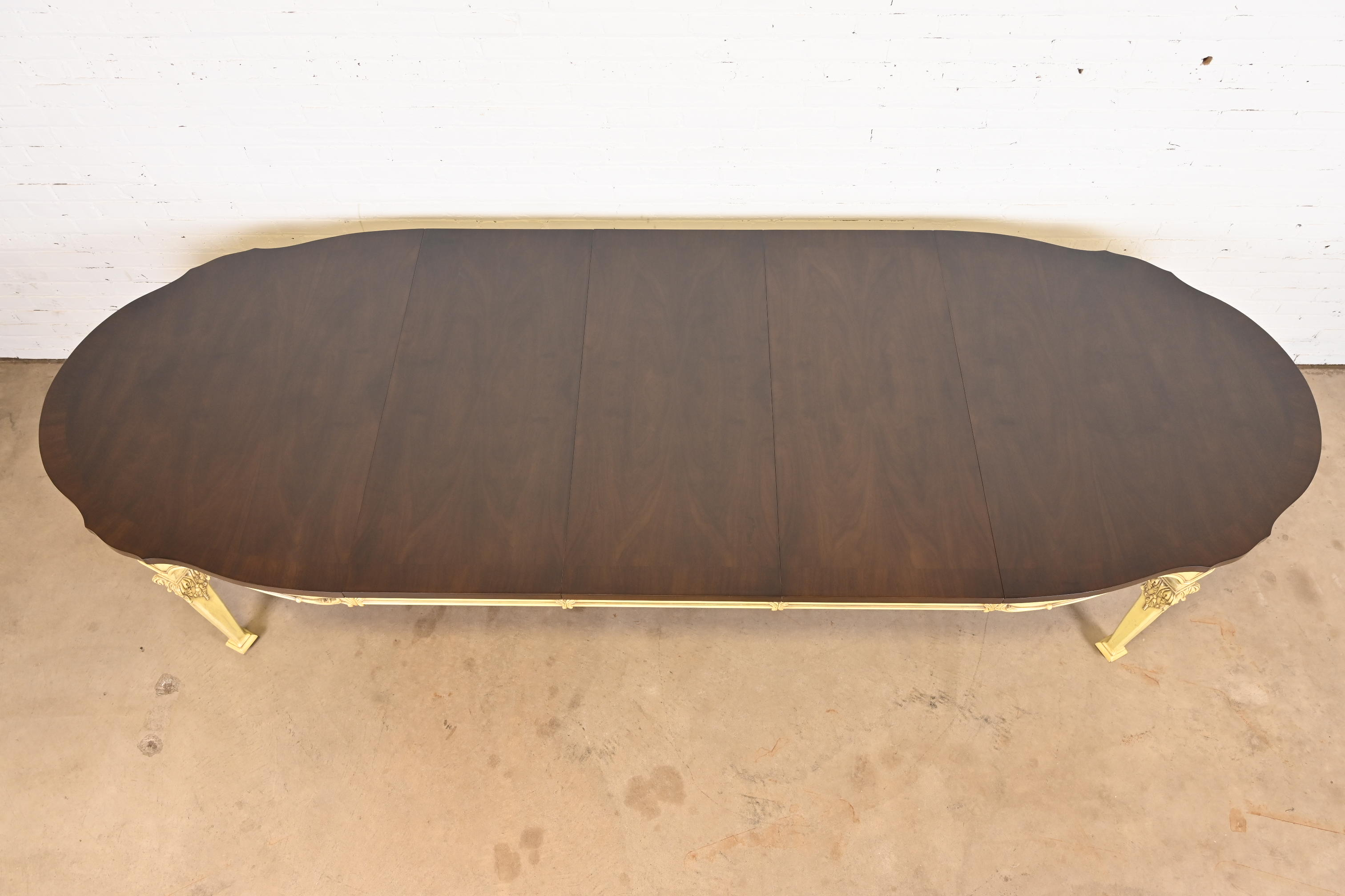 Karges French Regency Louis XVI Walnut Extension Dining Table, Newly Refinished - Image 6
