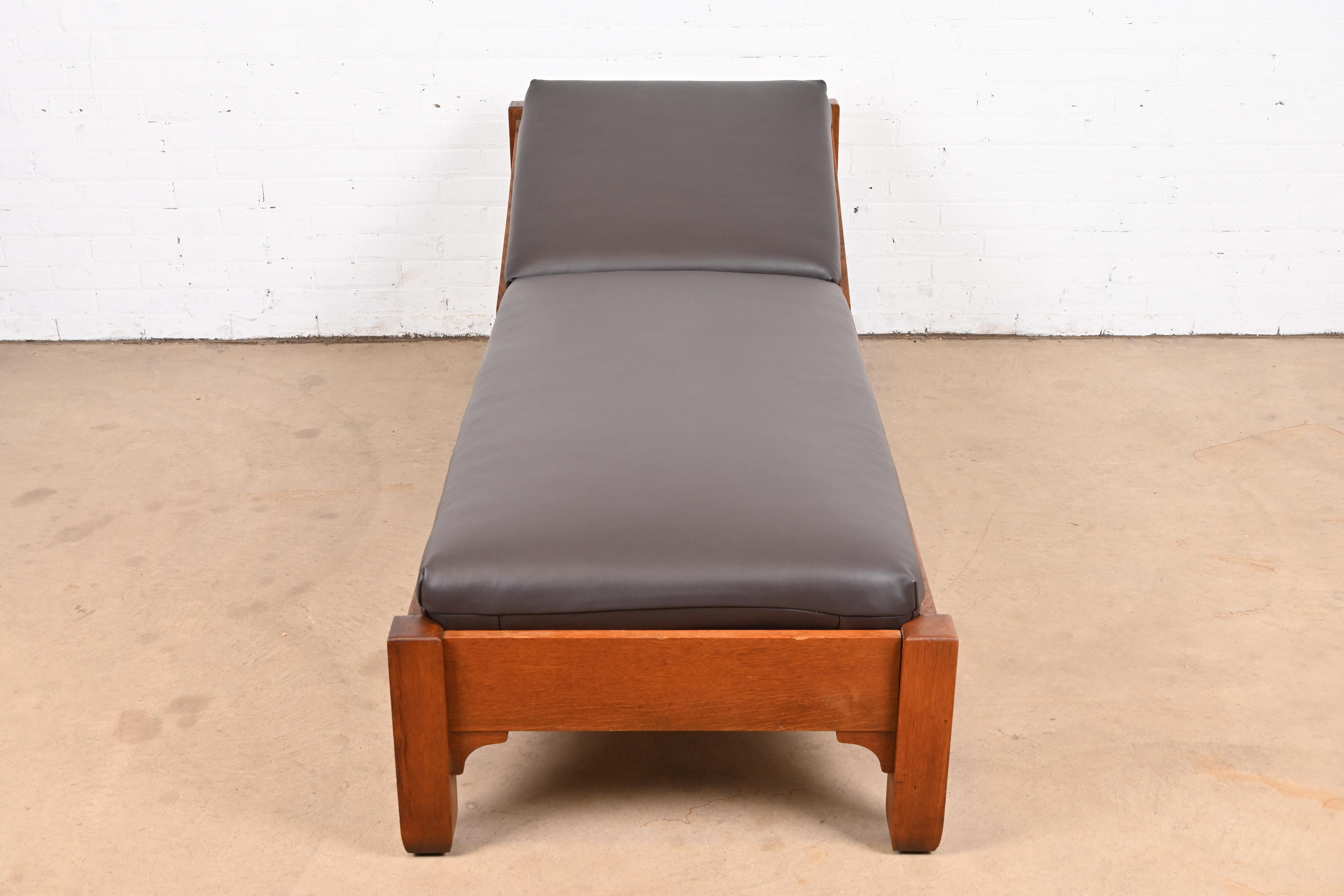 Stickley Brothers Antique Mission Oak Arts & Crafts Daybed, Newly Reupholstered - Image 5