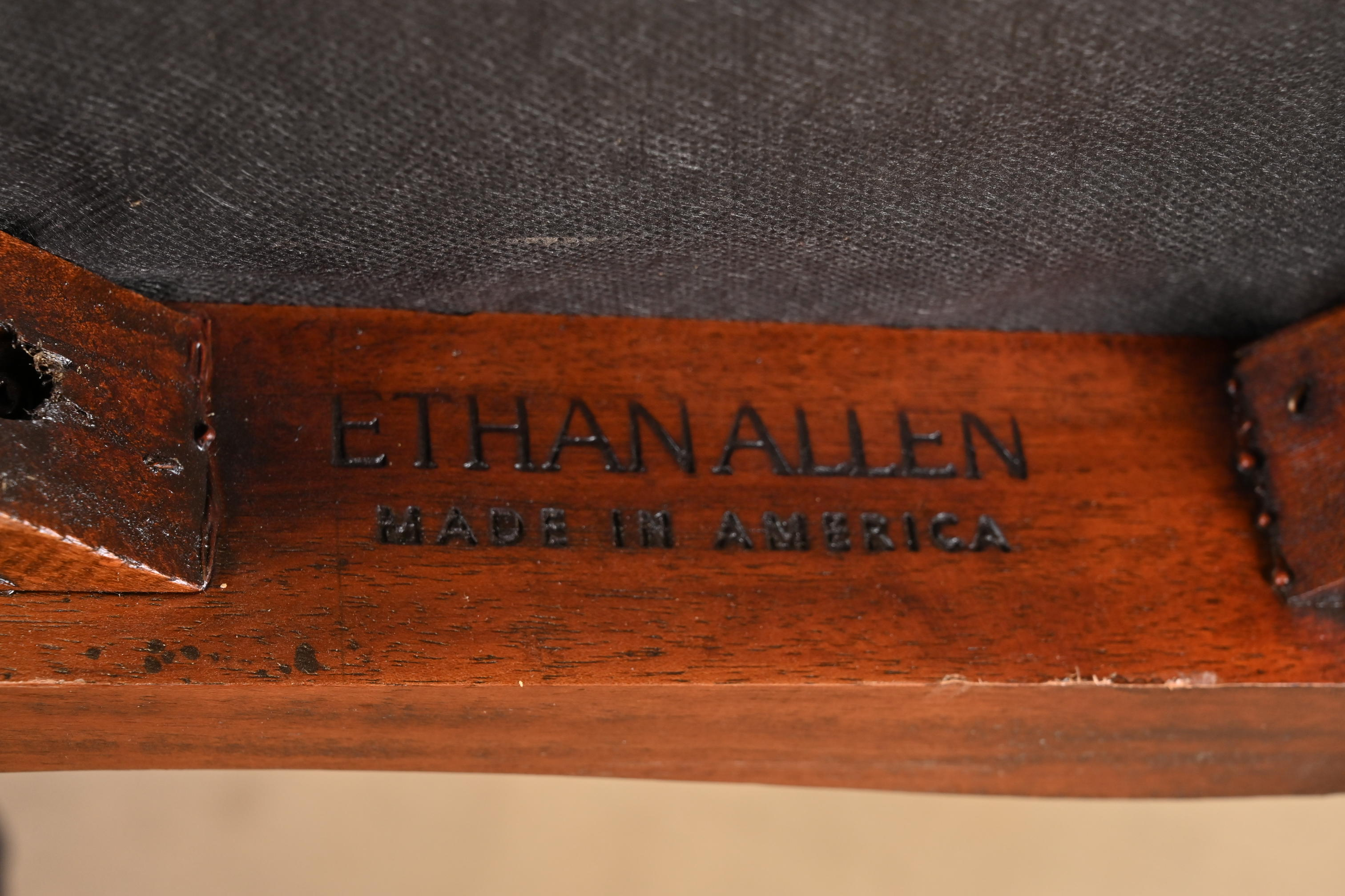 Ethan Allen Georgian Carved Mahogany Dining Chairs, Set of Eight - Image 11