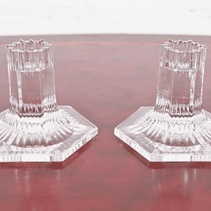 Tiffany & Co. Clear Crystal Candlesticks, Pair
