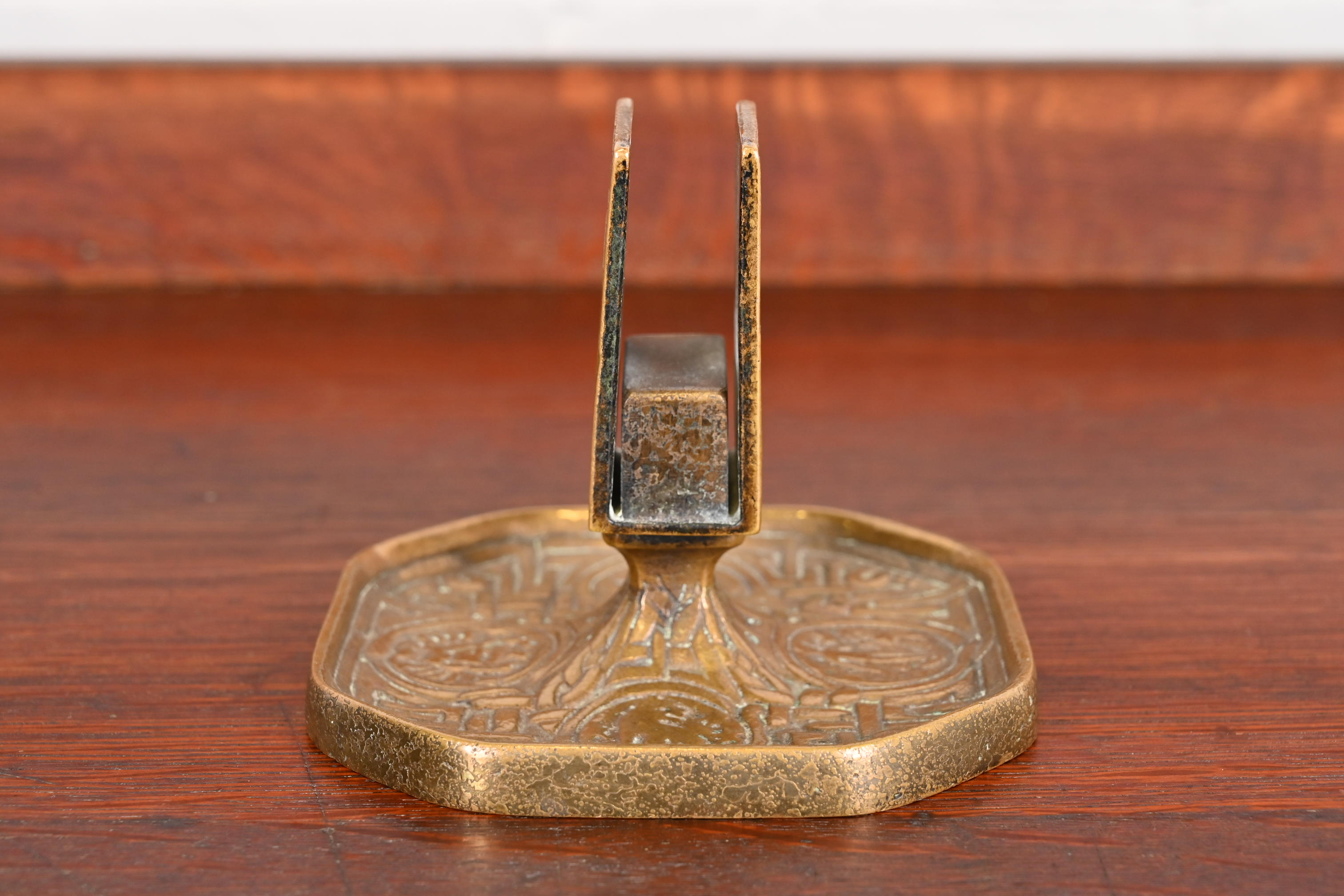 Tiffany Studios New York Zodiac Bronze Doré Match Box Holder - Image 7