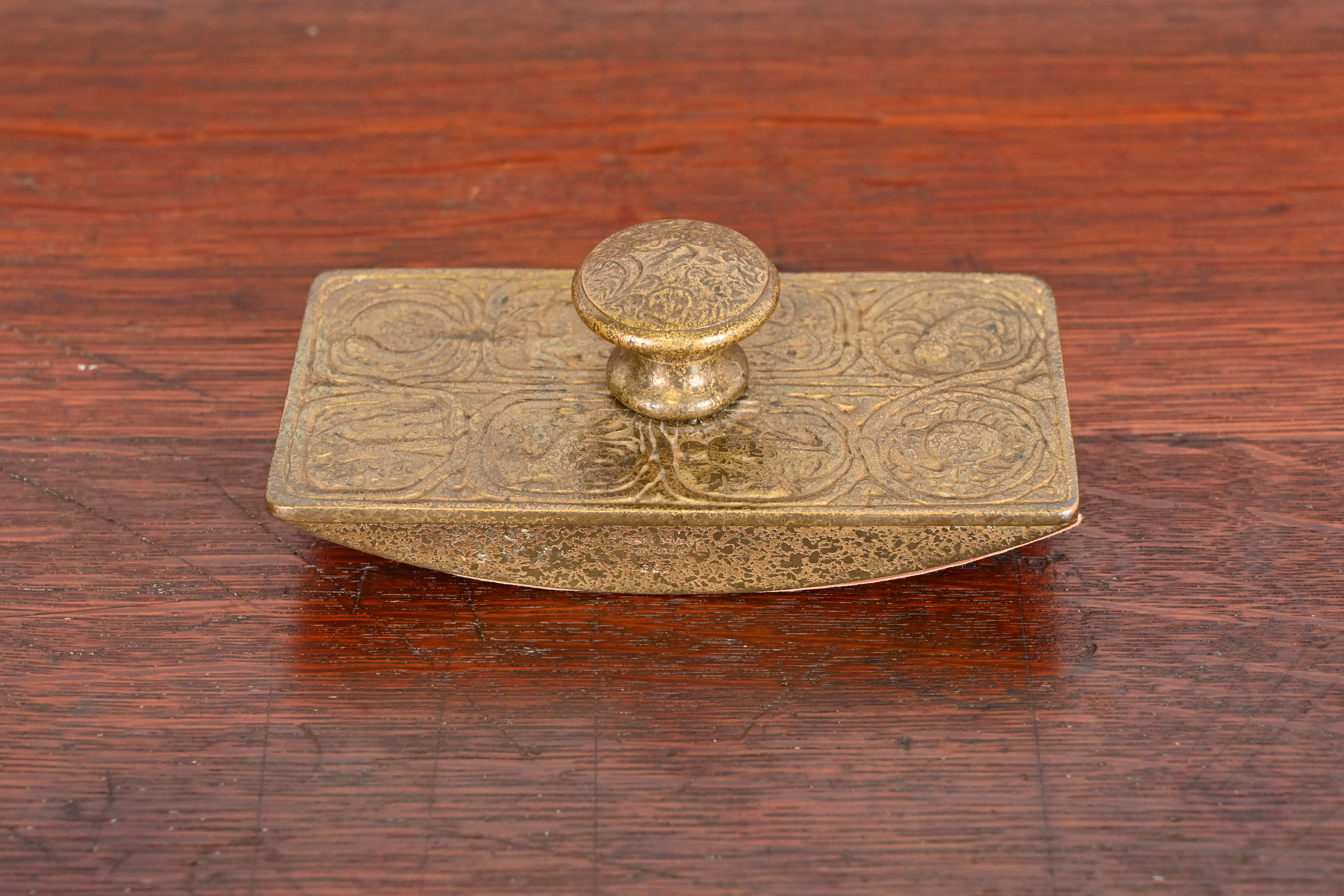 Tiffany Studios New York Zodiac Bronze Doré Rocker Blotter - Image 5