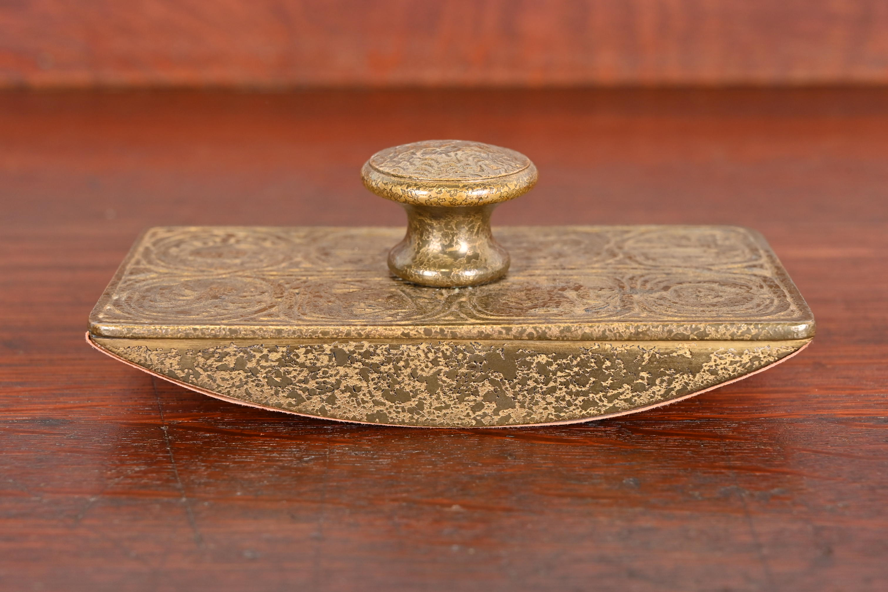 Tiffany Studios New York Zodiac Bronze Doré Rocker Blotter - Image 9