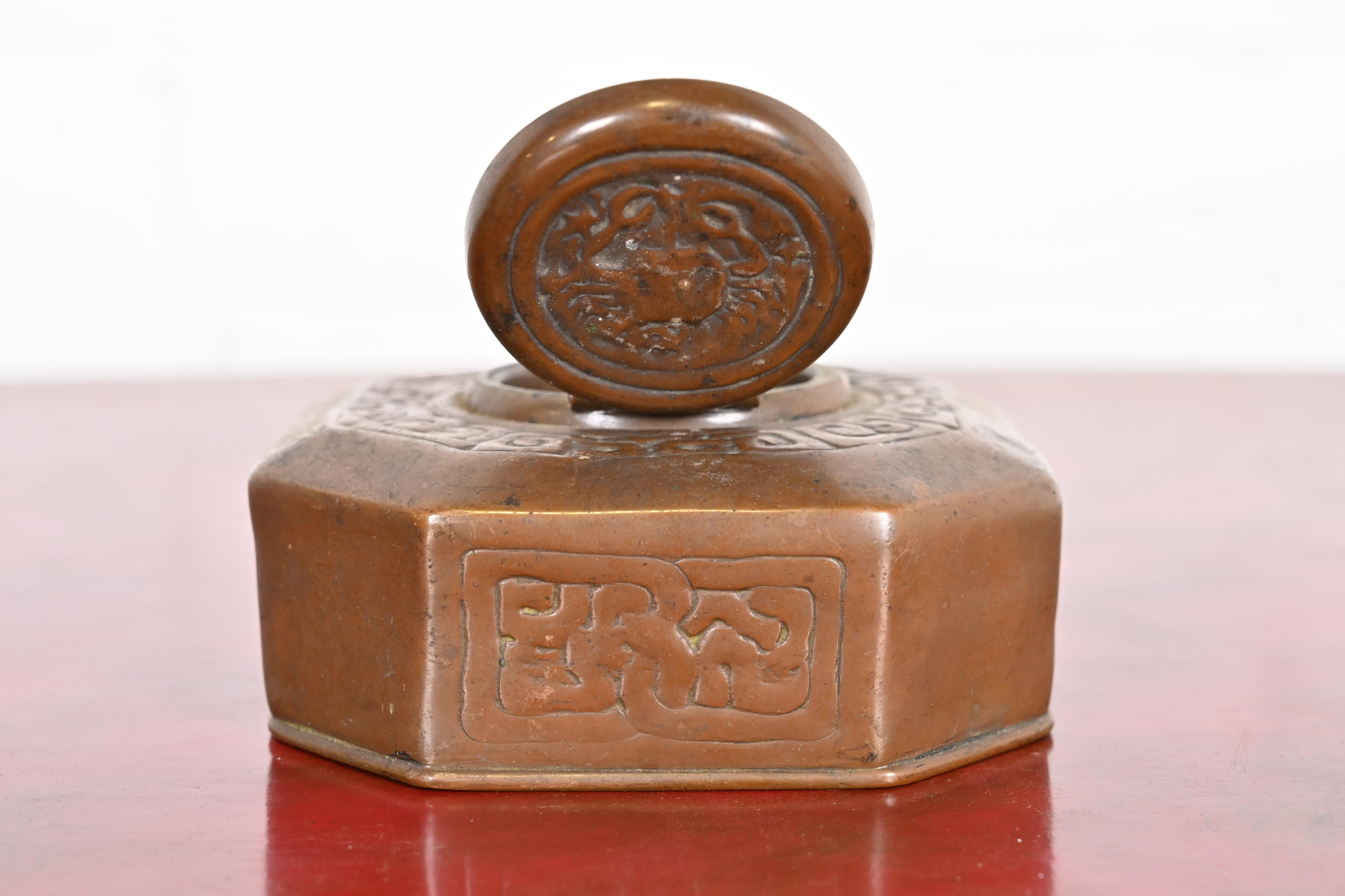 Tiffany Studios New York Zodiac Bronze Inkwell - Image 10