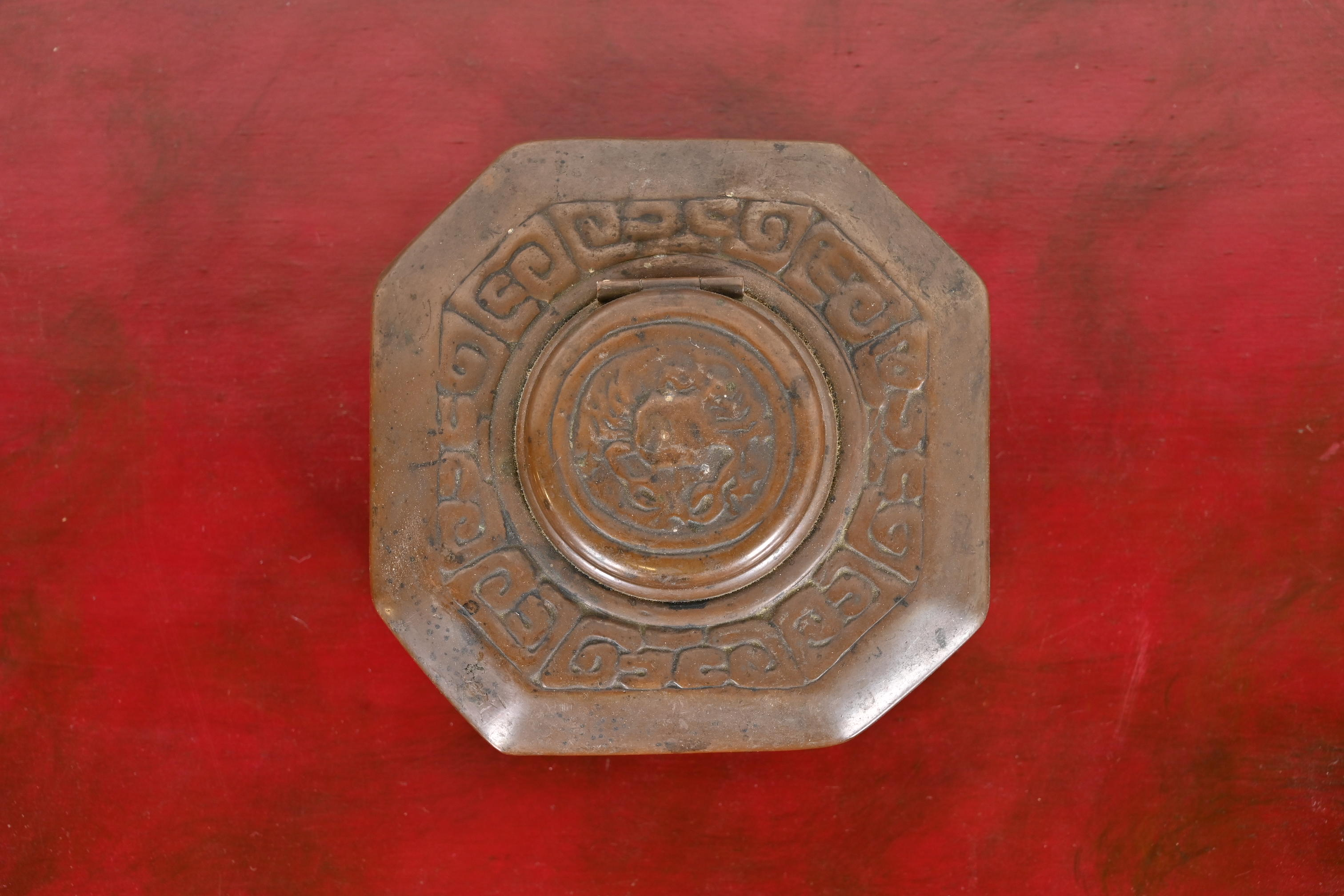 Tiffany Studios New York Zodiac Bronze Inkwell - Image 8
