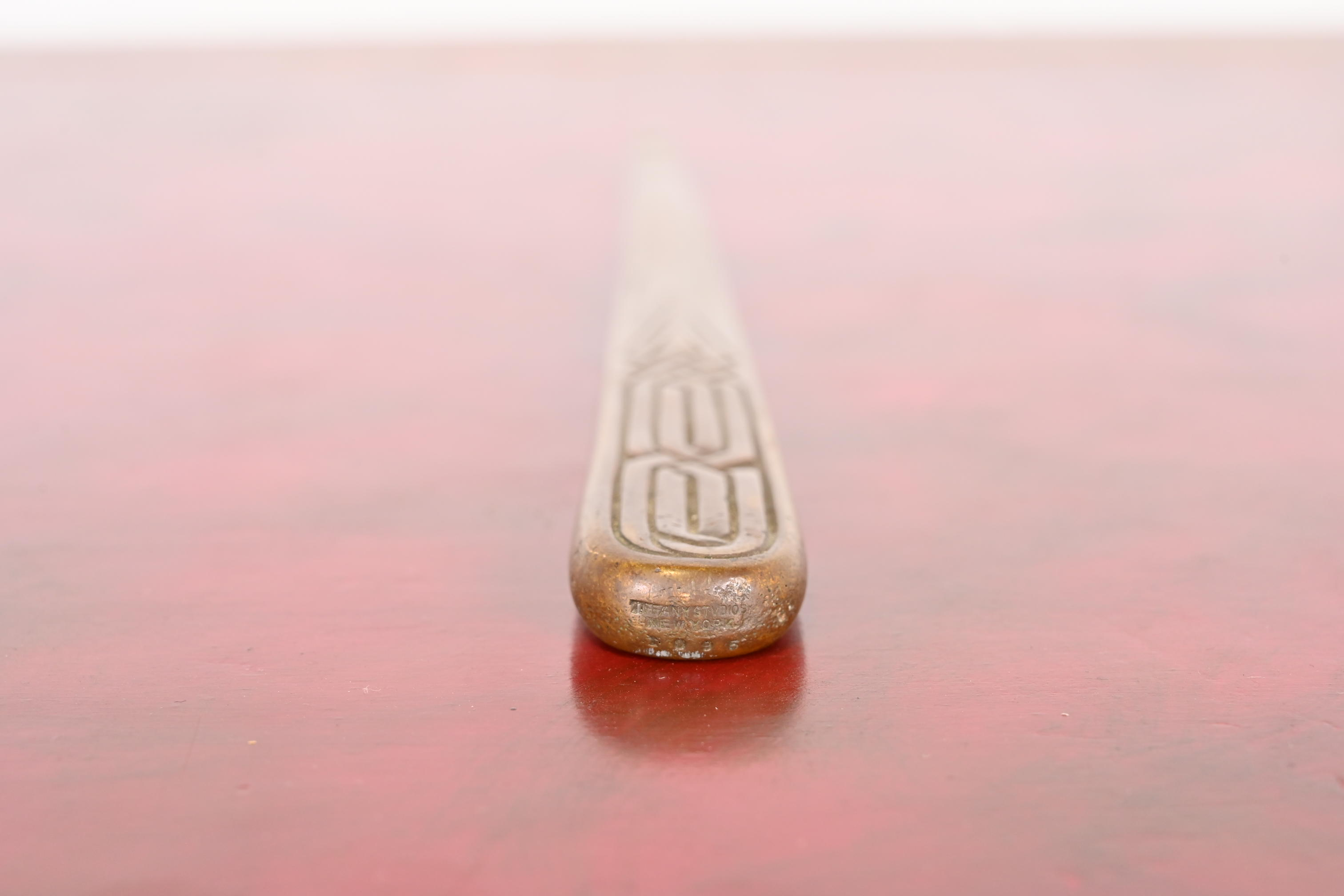 Tiffany Studios New York Zodiac Bronze Letter Opener - Image 9